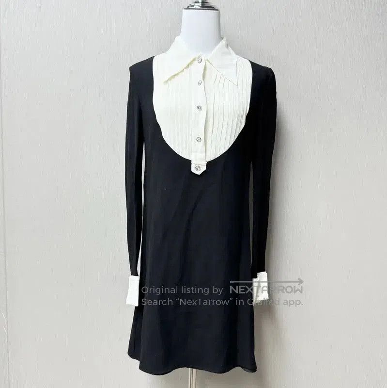 Miu Miu Miu Miu Color Block Long Sleeve Dress . Size S / US 4 / IT 40 - 1 Thumbnail