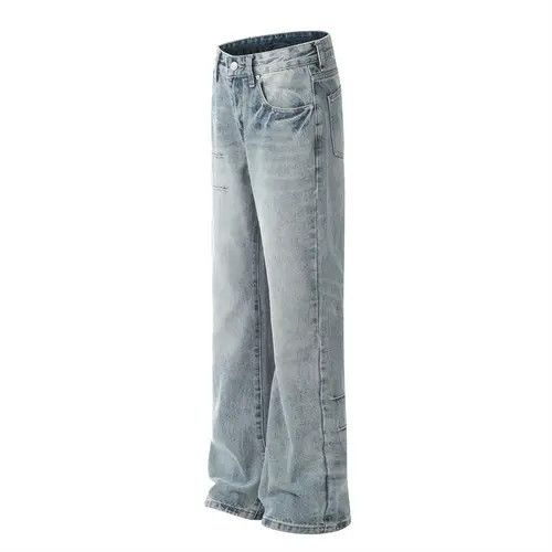Jean Punk street washed stitched bootcut jeans y2k Size US 32 / EU 48 - 2 Thumbnail