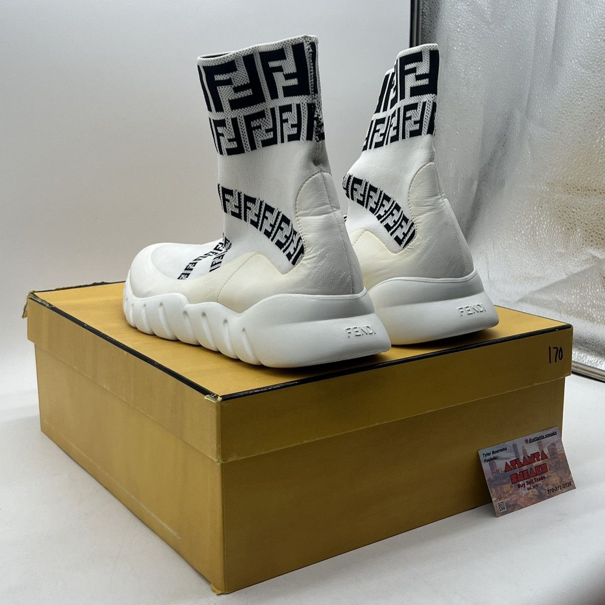 Fendi Fendi sneakers white and black Size US 9 / EU 42 - 4 Thumbnail