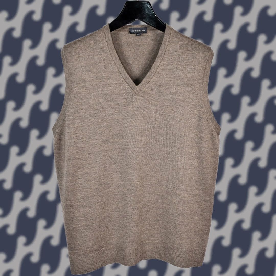 John Smedley John Smedley Merino Wool Vest Sweater L Men Brown V-Neck Jacket Style Shirt Size US L / EU 52-54 / 3 - 1 Thumbnail