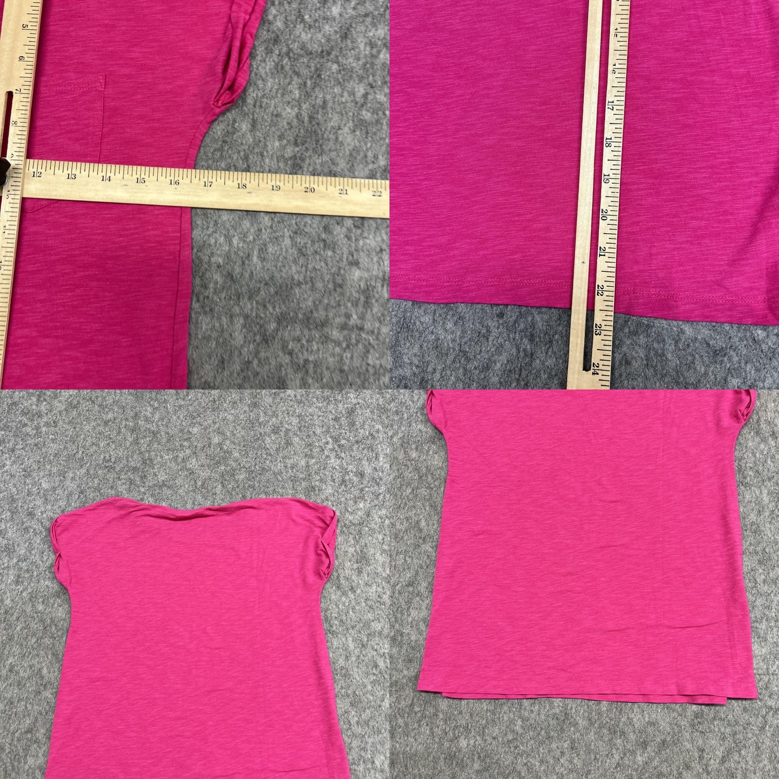Pinko Sigrid Olsen Shirt Womens XS Pink Pocket Cap Sleeve Jersey Top Stretch Tee Size XS / US 0-2 / IT 36-38 - 8 Thumbnail
