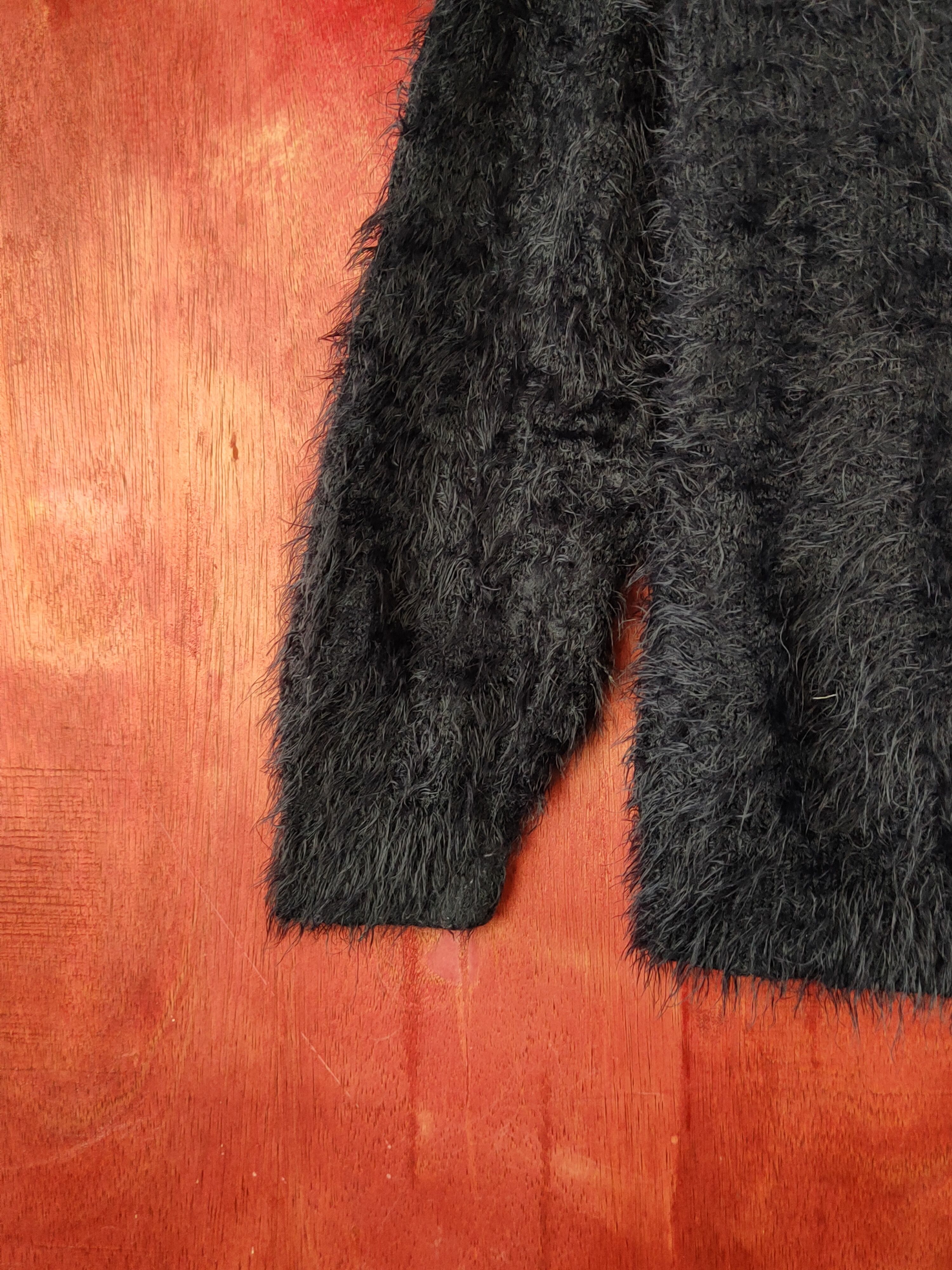 Homespun Knitwear E Hypen World Gallery Navy Fur Mohair Knitwear #S2029 Size S / US 4 / IT 40 - 4 Thumbnail