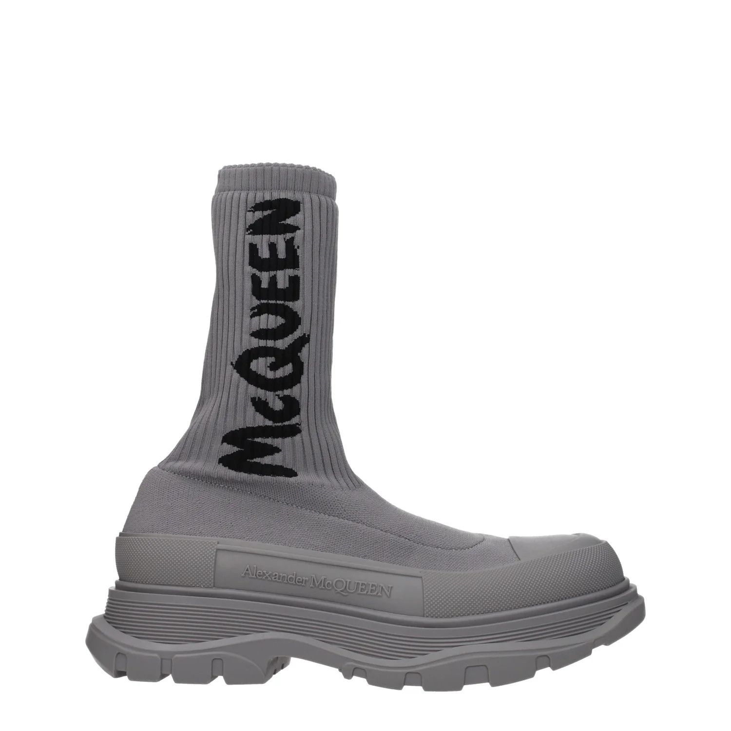 ob1o1e0225 Fabric Ankle Boots in Gray