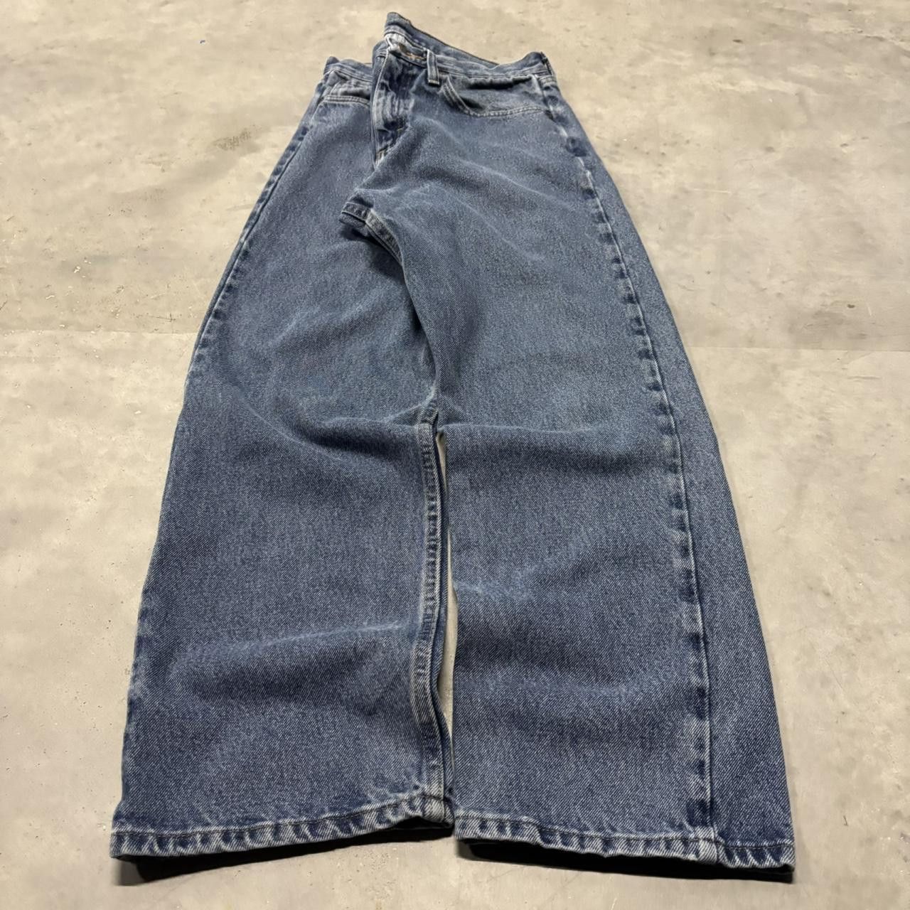 Japanese Brand × Vintage Crazy Vintage Y2K/2000s Grunge Dark Blue Wash Essential Denim Jeans! Size US 32 / EU 48 - 3 Thumbnail