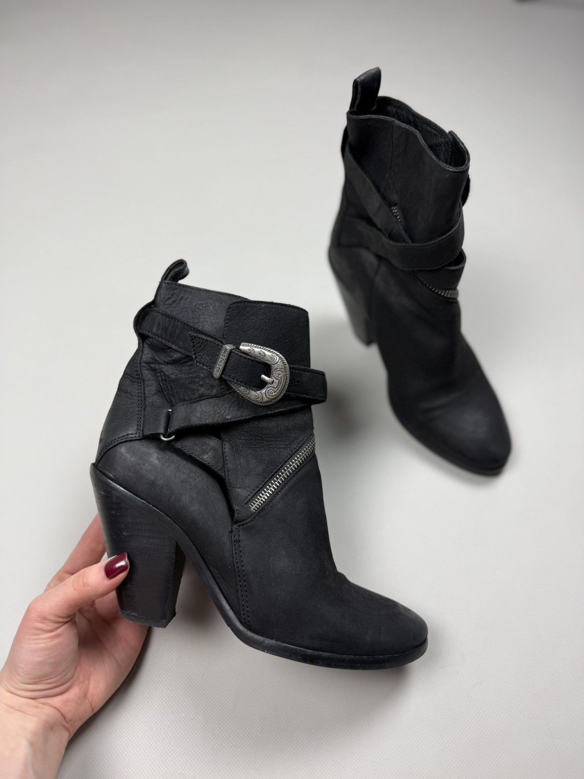 Allsaints Allsaints Ladies Avant-Garde Heeled Ankle Boots Shoes Size US 9 / IT 39 - 3 Thumbnail