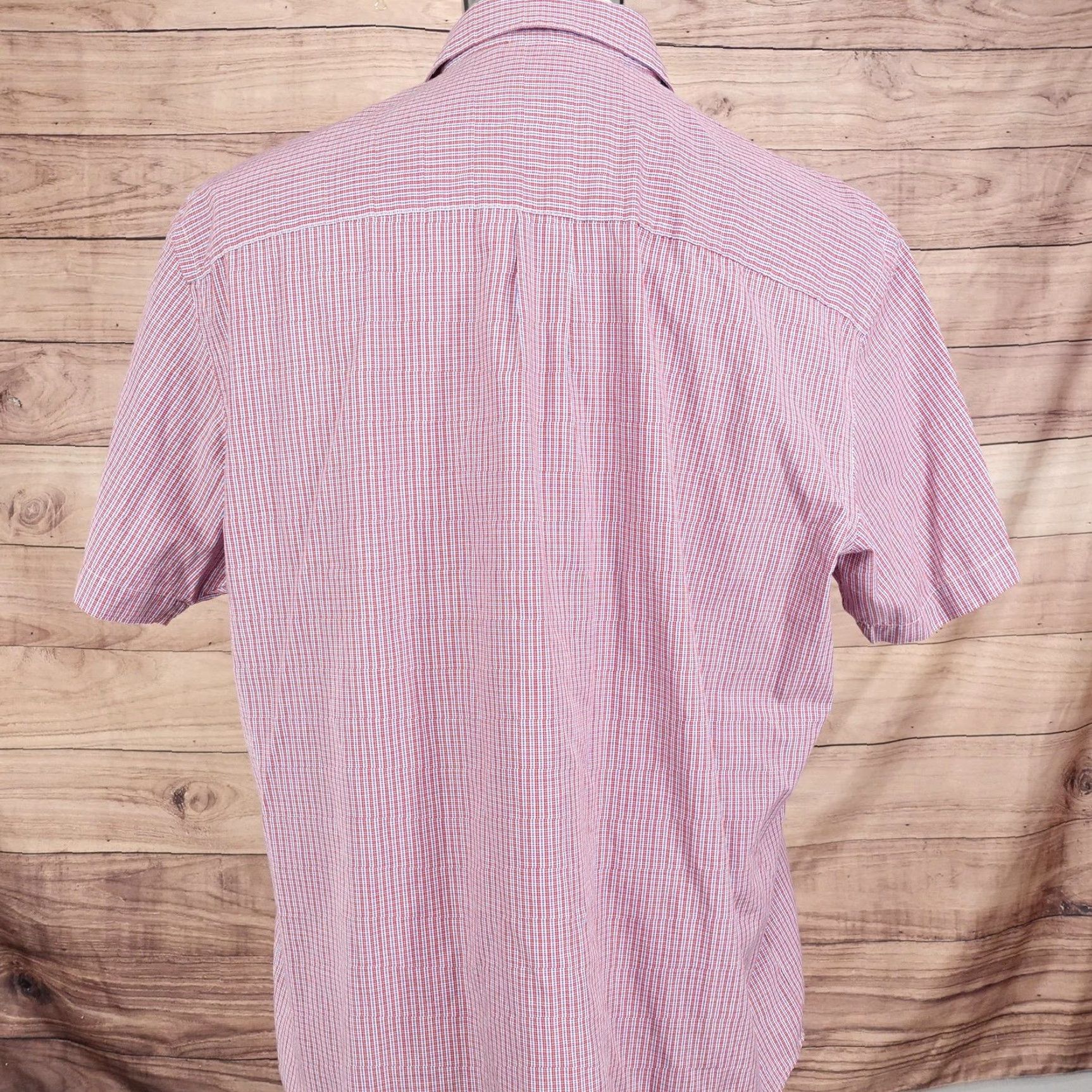 Van Heusen Van Heusen Shirt Mens XL Red Blue Checkered Classic Fit Short Sleeve Button Up Size US XL / EU 56 / 4 - 4 Thumbnail