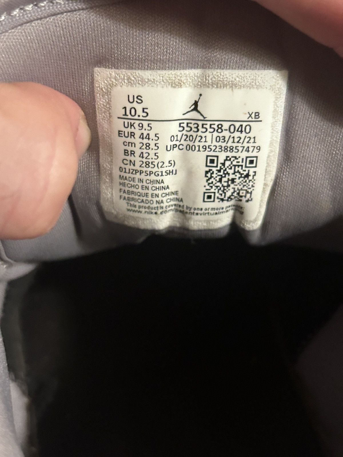 Jordan Brand Gray/black/white jordans Size US 10.5 / EU 43-44 - 6 Thumbnail