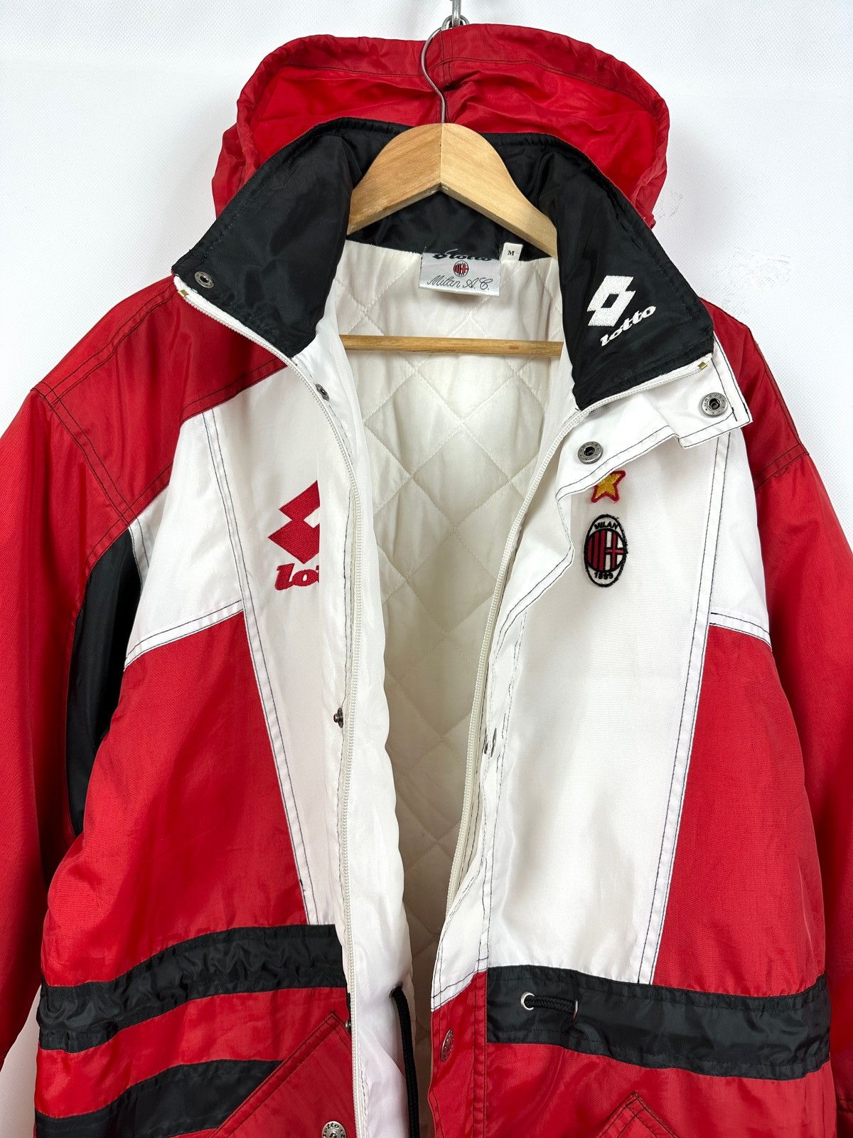 Lotto Sport 90s Vintage Lotto AC Milan Soccer Parka Coat Jacket Size US M / EU 48-50 / 2 - 8 Thumbnail