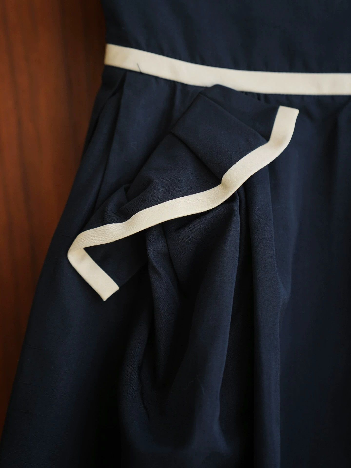 Yves Saint Laurent YSL Silk-Cotton Blend Color Blocked Umbrella Skirt XS Size 25" / US 0 / IT 36 - 6 Thumbnail