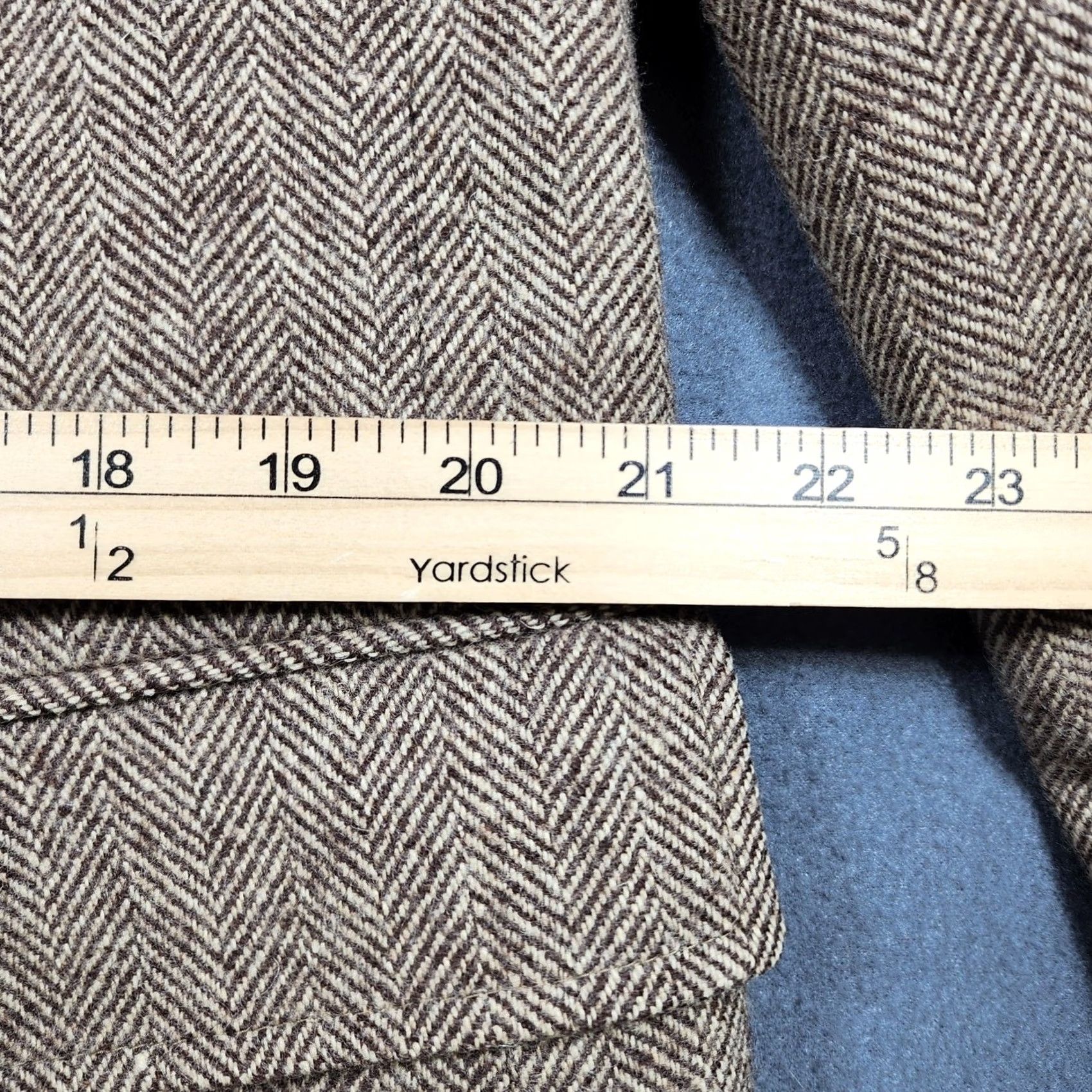 Vintage VINTAGE Reed St James Sport Coat Blazer Wool Brown Herringbone 42L Mens Wool Blazer Jacket Size 42R - 7 Thumbnail