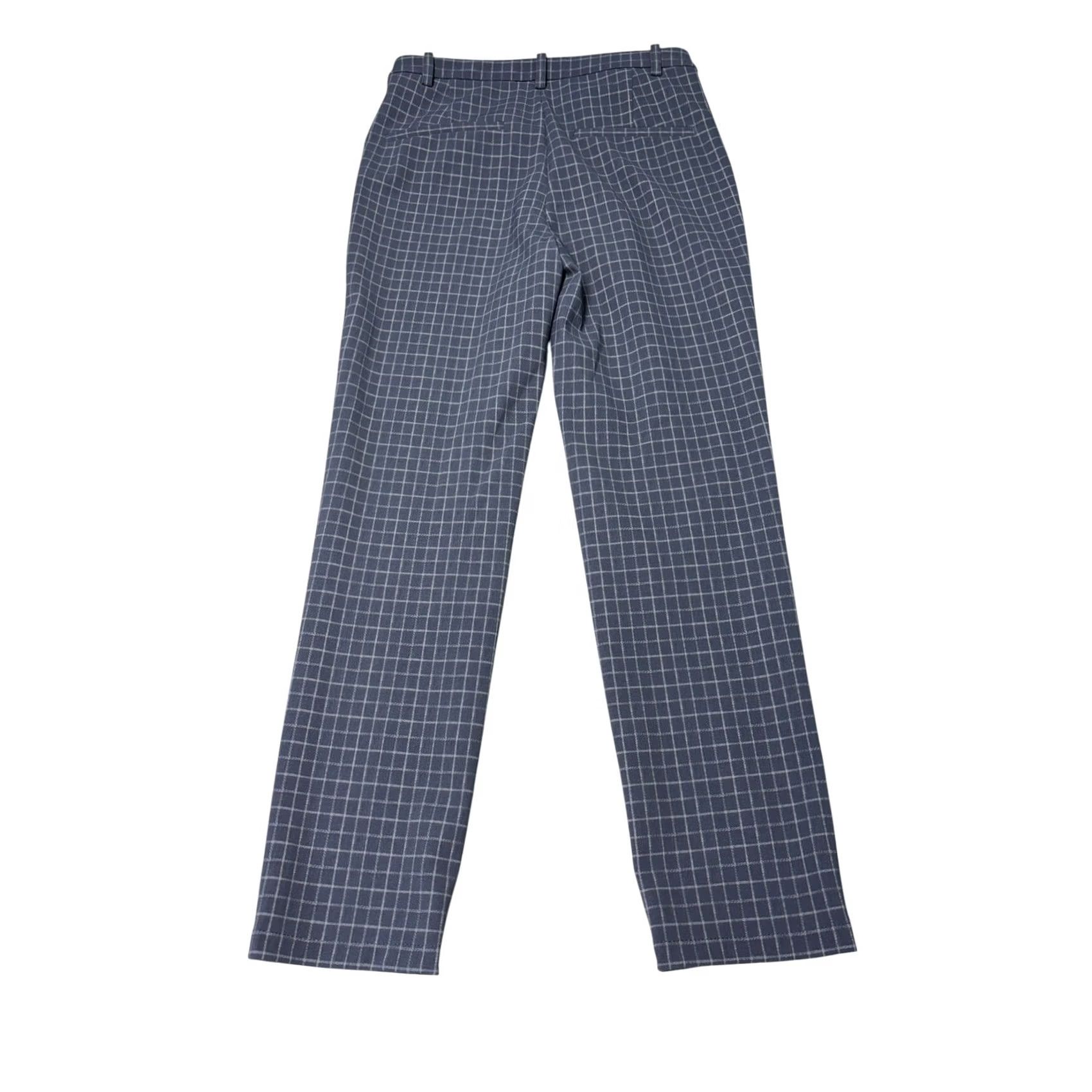 Theory Theory CL Slim Pant B Precision Grid Blue Check Trousers Womens Size 0 W26 L25 Size 25" / US 0 / IT 36 - 7 Thumbnail