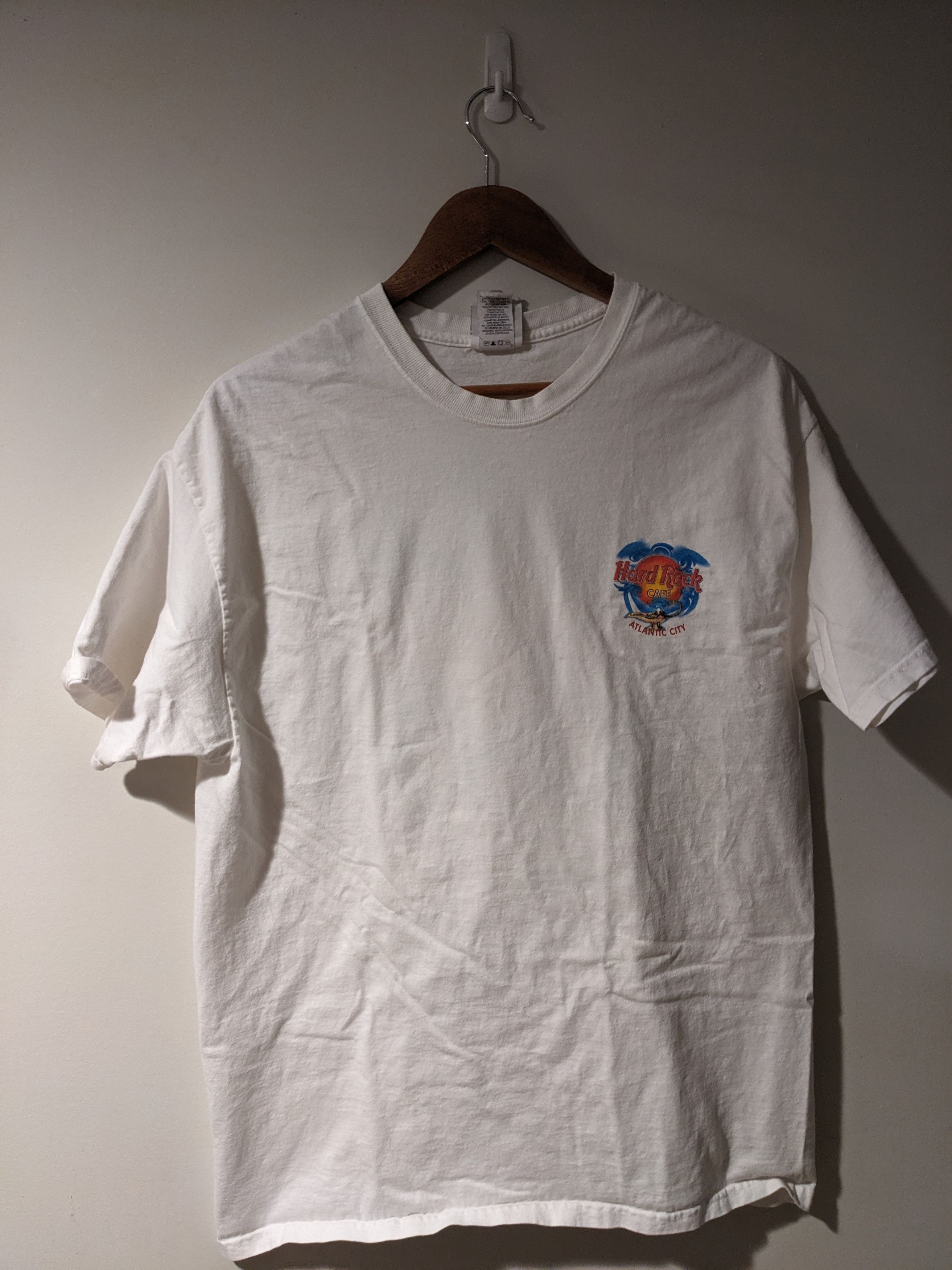 Hard Rock Cafe × Vintage Vintage 90s Hard Rock Cafe Atlantic City White Large T-Shirt Size US L / EU 52-54 / 3 - 5 Thumbnail