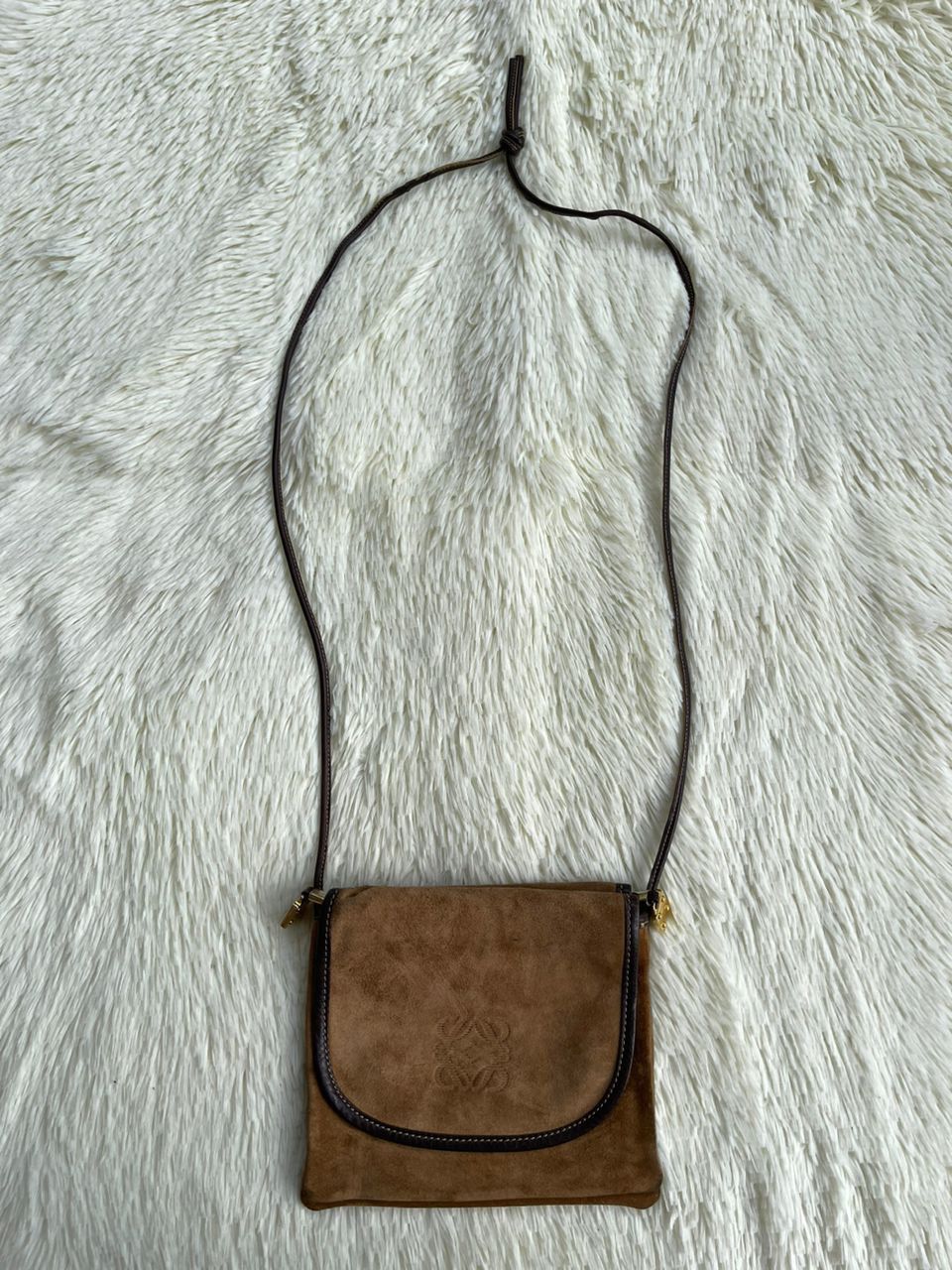 Loewe × Vintage Loewe Suede Leather Sling Bag Size ONE SIZE - 1 Thumbnail