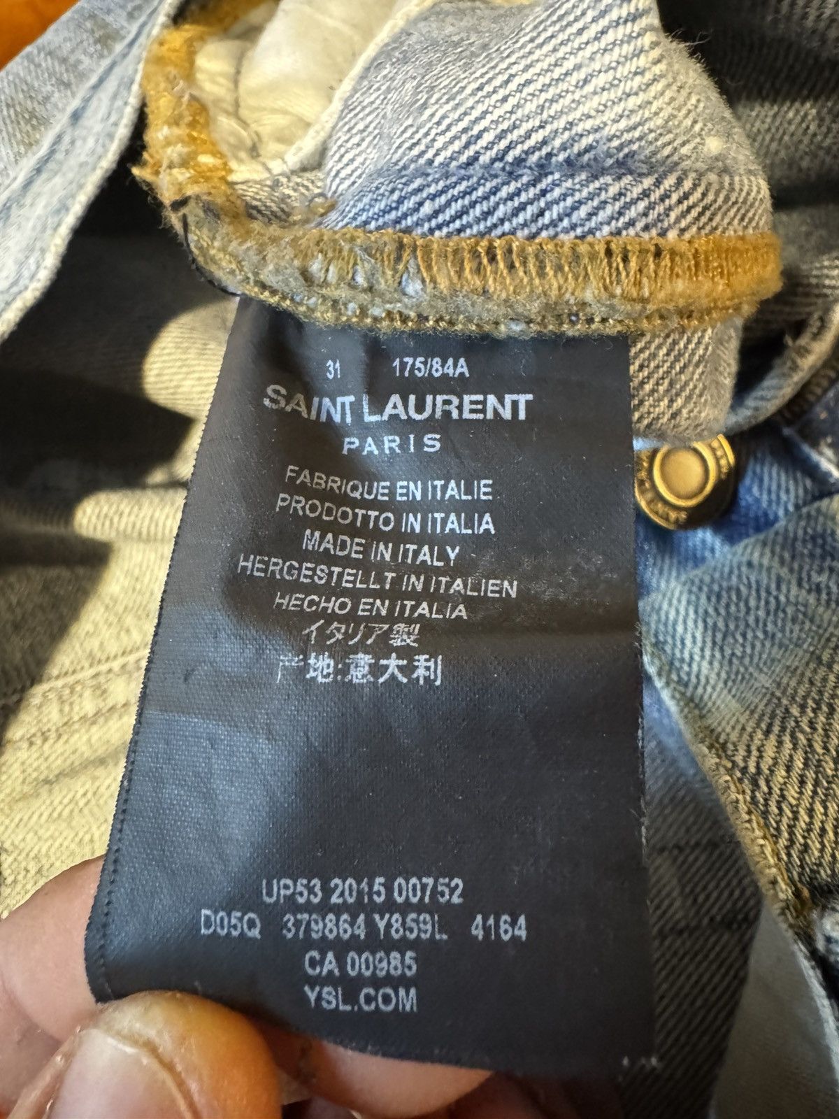 Saint Laurent Paris Saint Laurent Paris jeans Size US 31 - 10 Thumbnail