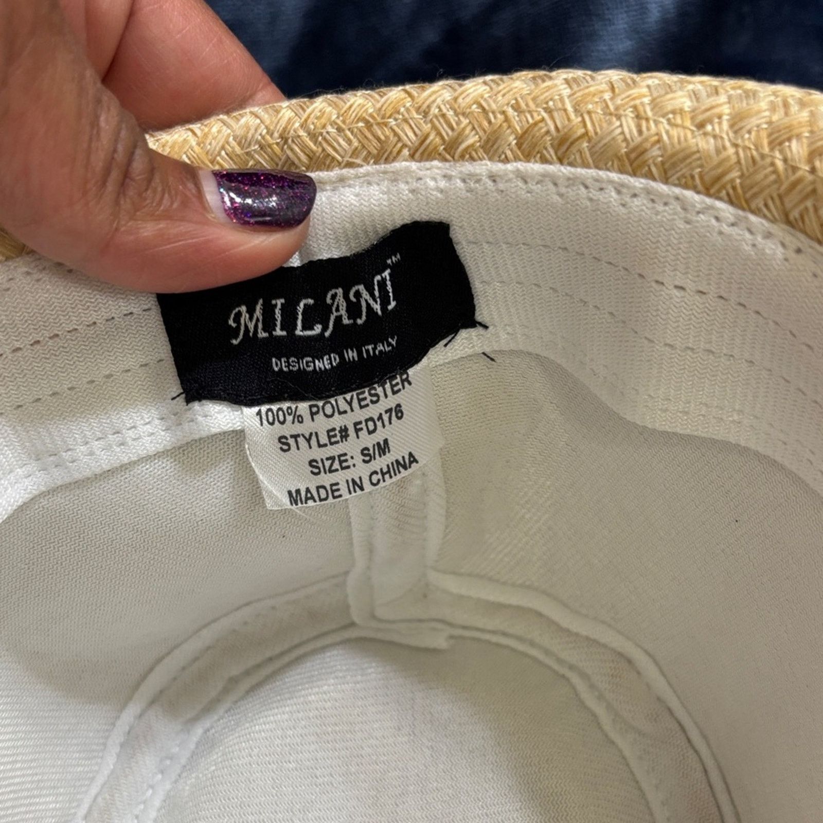 Other Milani Straw Fedora Hat Tan Black Band Sz S/M Classic Summer Size ONE SIZE - 2 Thumbnail