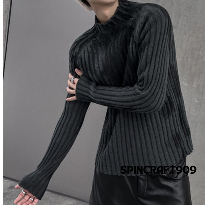 Other Graphic y2k Style Turtleneck Knit Sweater Size US L / EU 52-54 / 3 - 6 Thumbnail