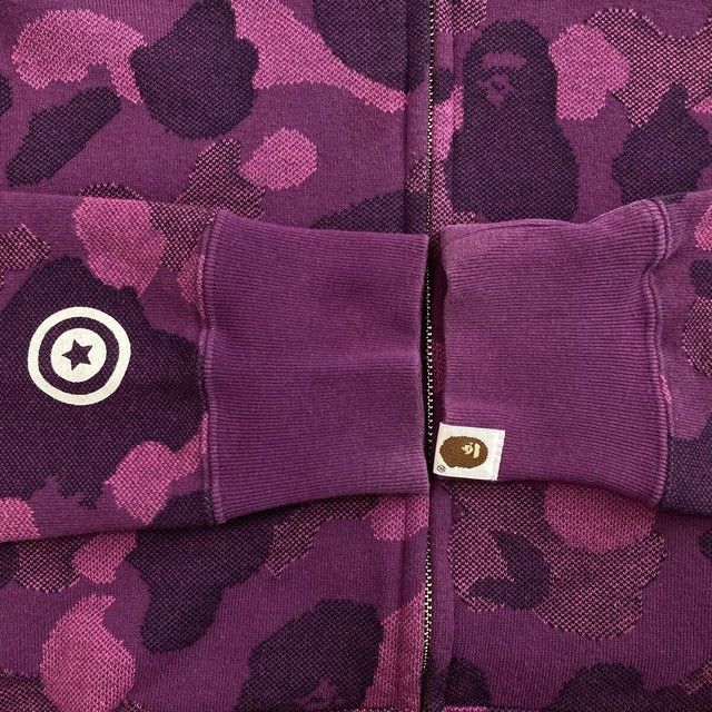Bape BAPE Jacquard Camo Shark Full Zip Hoodie purple camo APE Size US M / EU 48-50 / 2 - 6 Thumbnail
