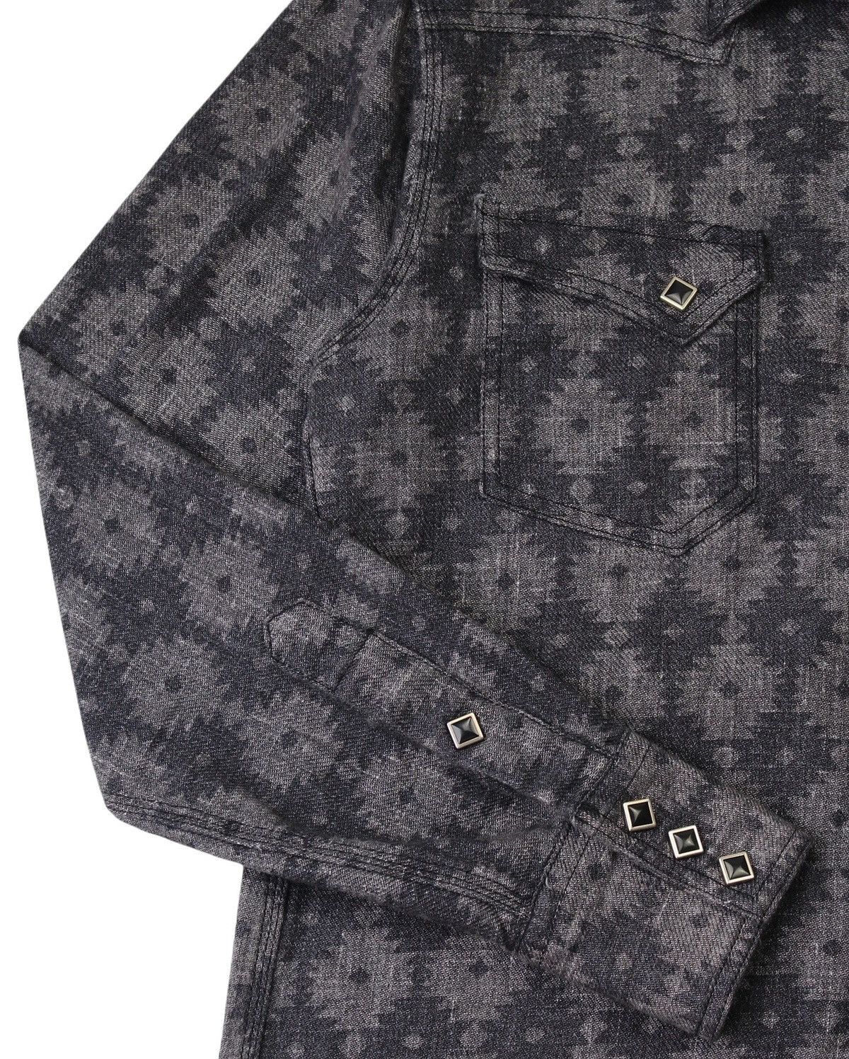 Japanese Brand × Vintage 2000S FUNNY WESTERN AZTEC JACQUARD COWBOY SHIRT Size US M / EU 48-50 / 2 - 4 Thumbnail