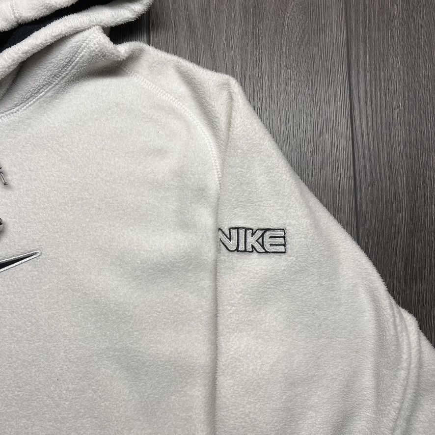 Nike × Vintage Vintage Nike Centre Check 1990s Fleece Hoodie Streetwear Size US L / EU 52-54 / 3 - 3 Thumbnail