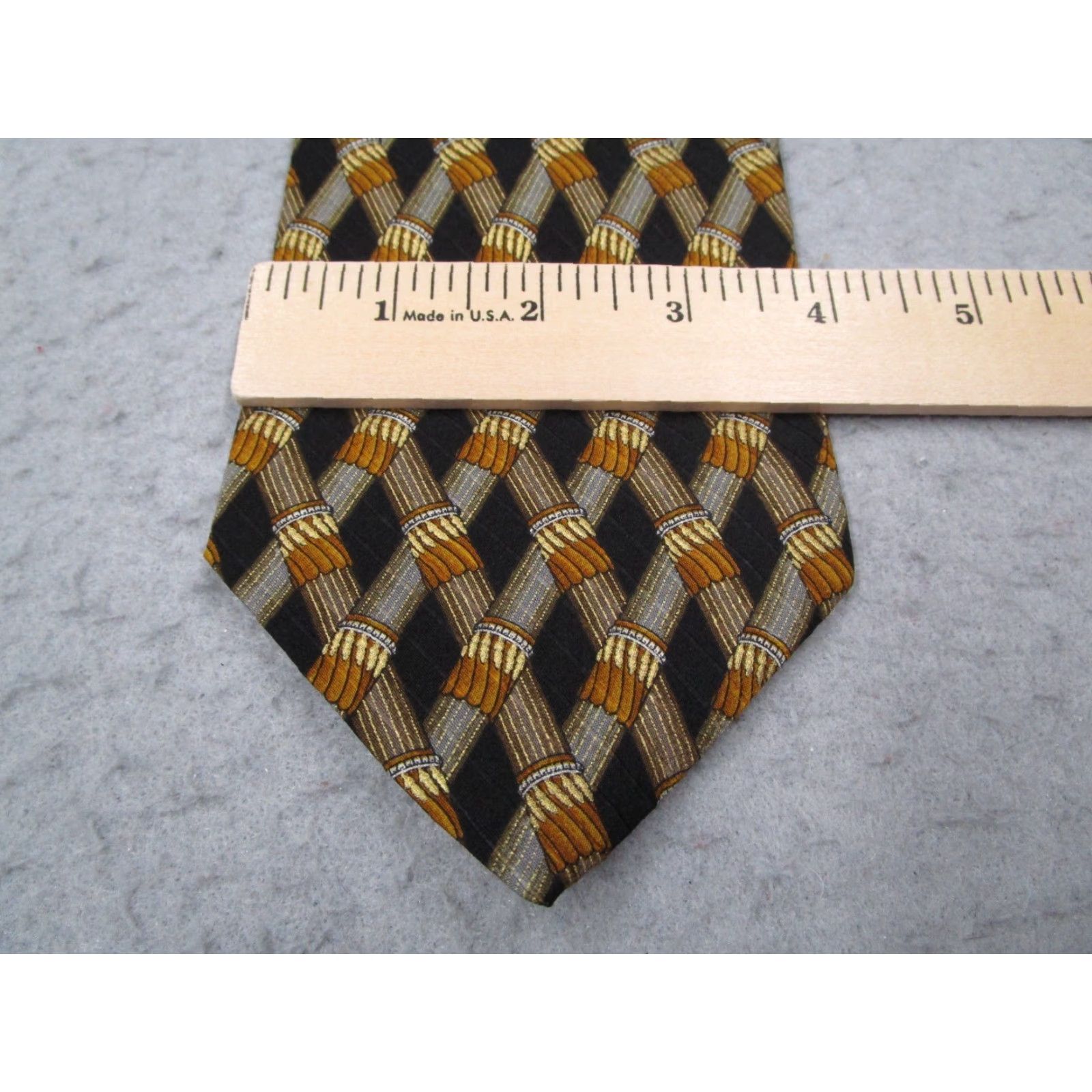 Valentino Valentino Tie Mens Brown Silk Abstract Cravatte Made in Italy Size ONE SIZE - 5 Thumbnail