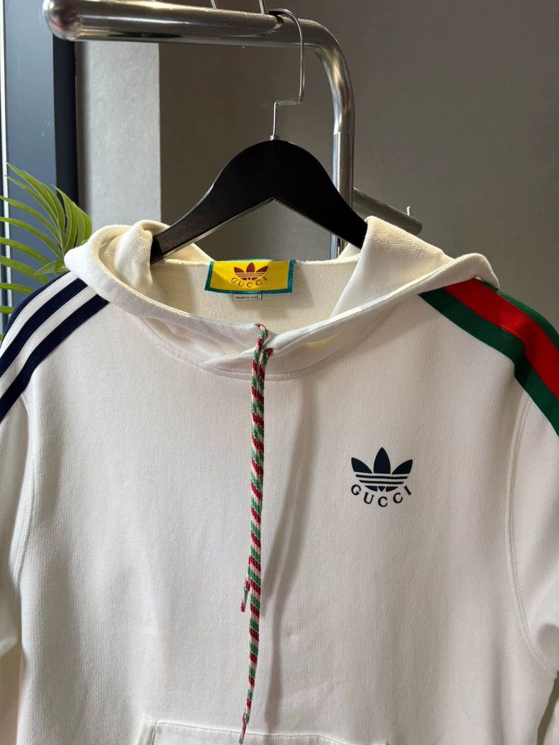 Gucci Gucci Adidas co-branded white hooded sweatshirt 2502-Nextar Size US XS / EU 42 / 0 - 4 Thumbnail