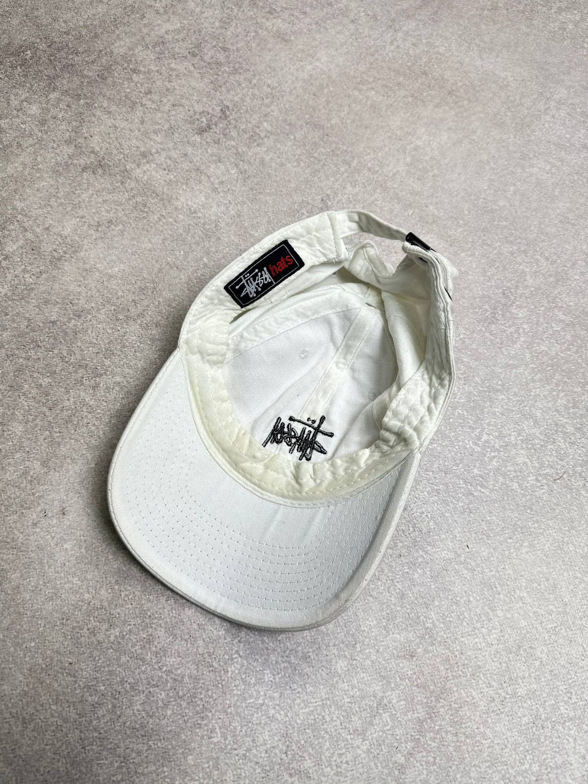 Stussy Vintage Stussy Embroidery White Cap Os Size ONE SIZE - 3 Thumbnail