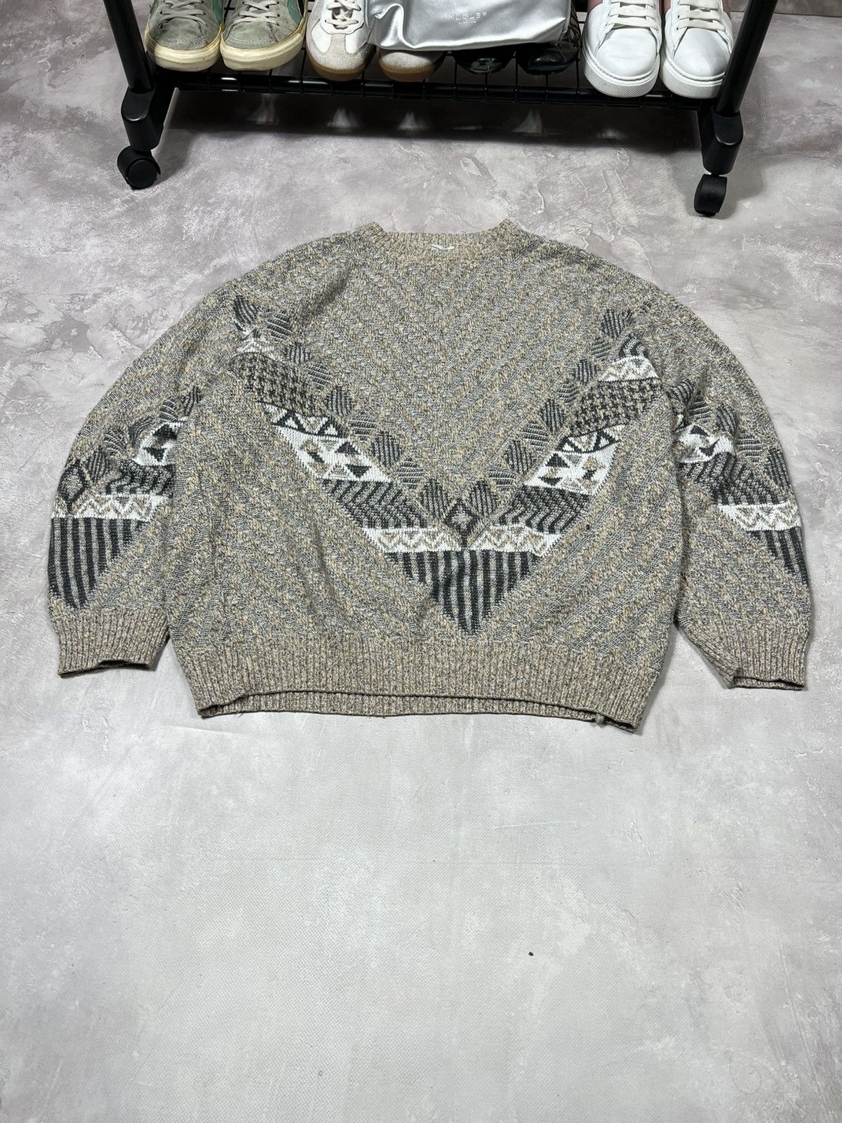 Vintage Vintage 90s Polo Ralph Lauren Style Baggy Pattern Sweater Size US XL / EU 56 / 4 - 2 Thumbnail