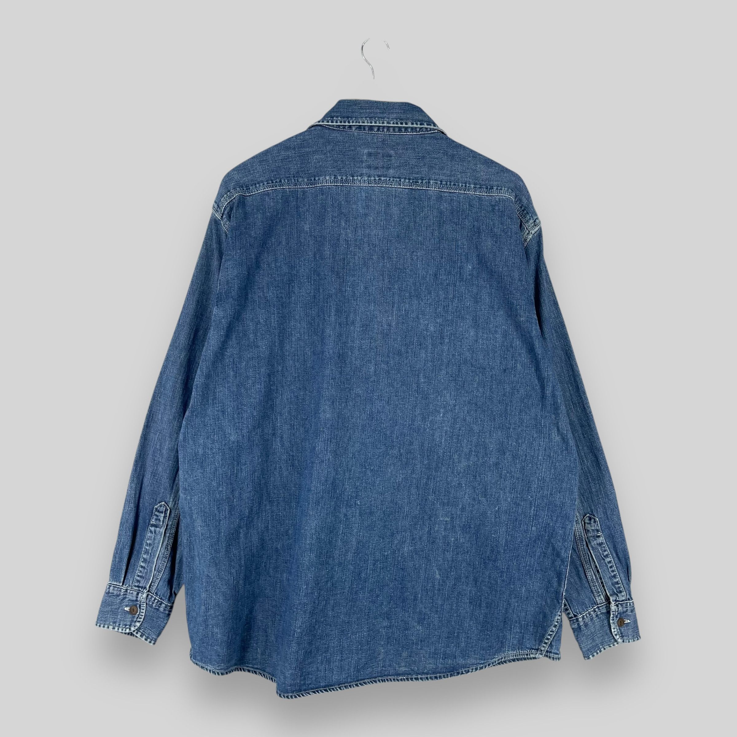 Levi's Vintage 90s LEVIS Denim Workers Double Pocket Shirt Size US XL / EU 56 / 4 - 7 Thumbnail