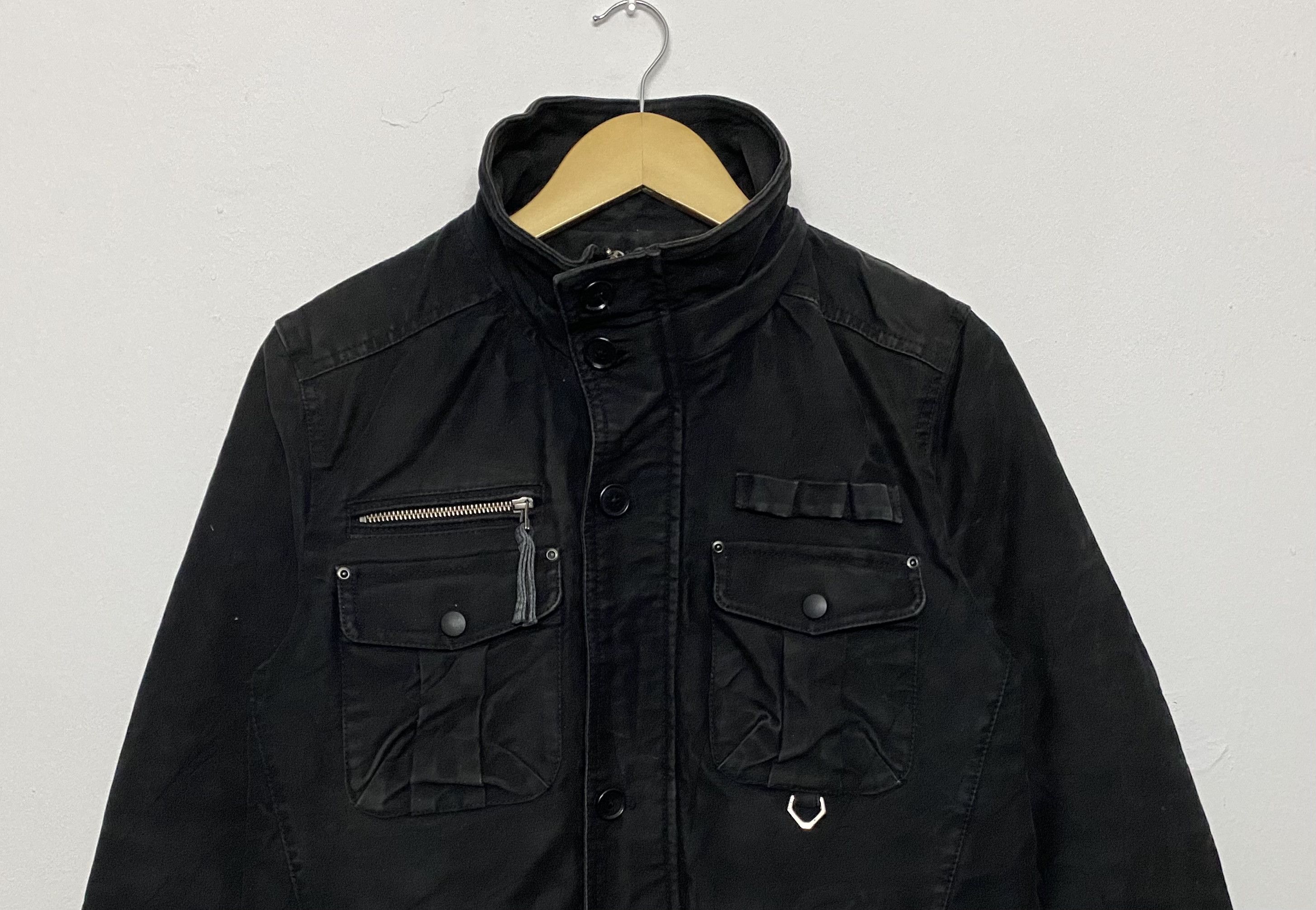 Melrose MEN'S MELROSE Tactical Black Field Jacket M-65 Style Size US S / EU 44-46 / 1 - 3 Thumbnail