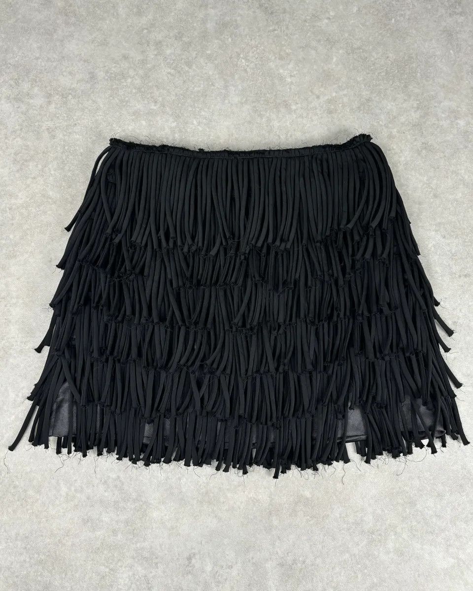 Balmain AW2012 Pierre Balmain Black Fringe Skirt Size 26" / US 2 / IT 38 - 1 Thumbnail