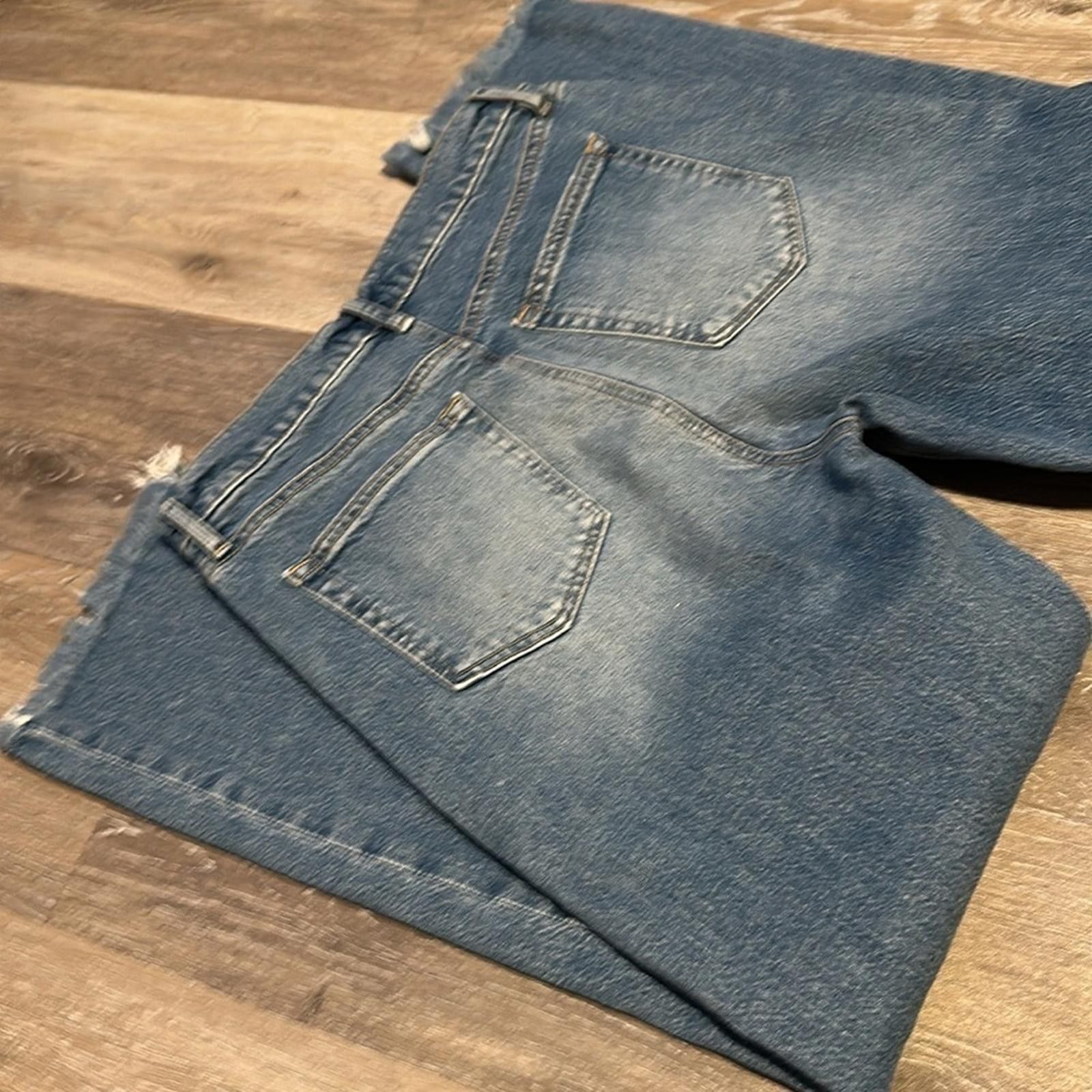 Other LOFT 26/2 jeans The Straight Crop Whisker Light Blue Denim Size 26" / US 2 / IT 38 - 6 Thumbnail