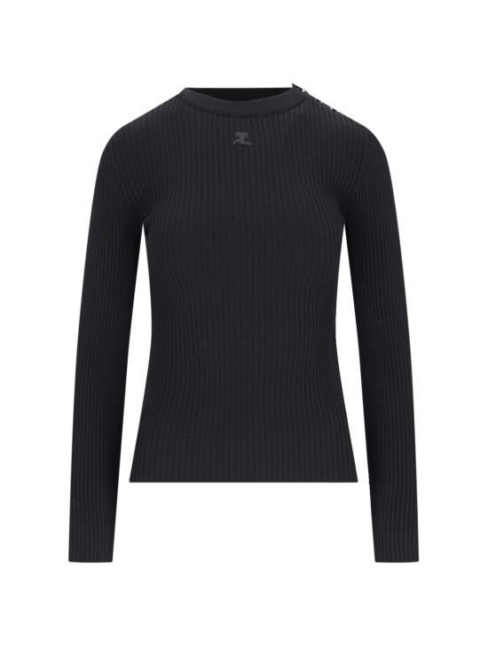 Courreges COURREGES Women Sweater VESMPU187FI0001 9999 Black Size M / US 6-8 / IT 42-44 - 1 Thumbnail