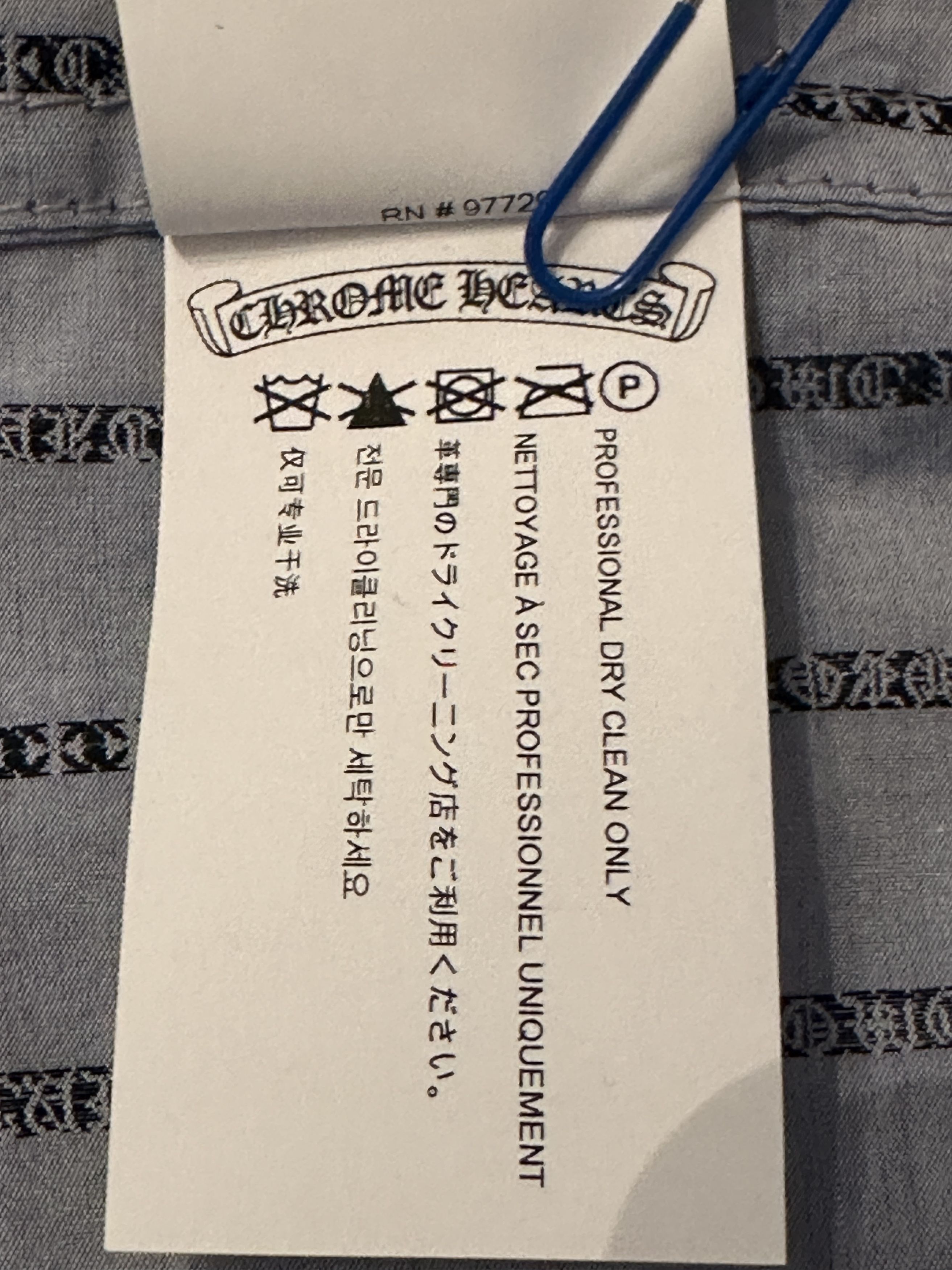 Chrome Hearts Chrome Hearts Pinstripe Botton Shirt Size US XL / EU 56 / 4 - 16 Thumbnail