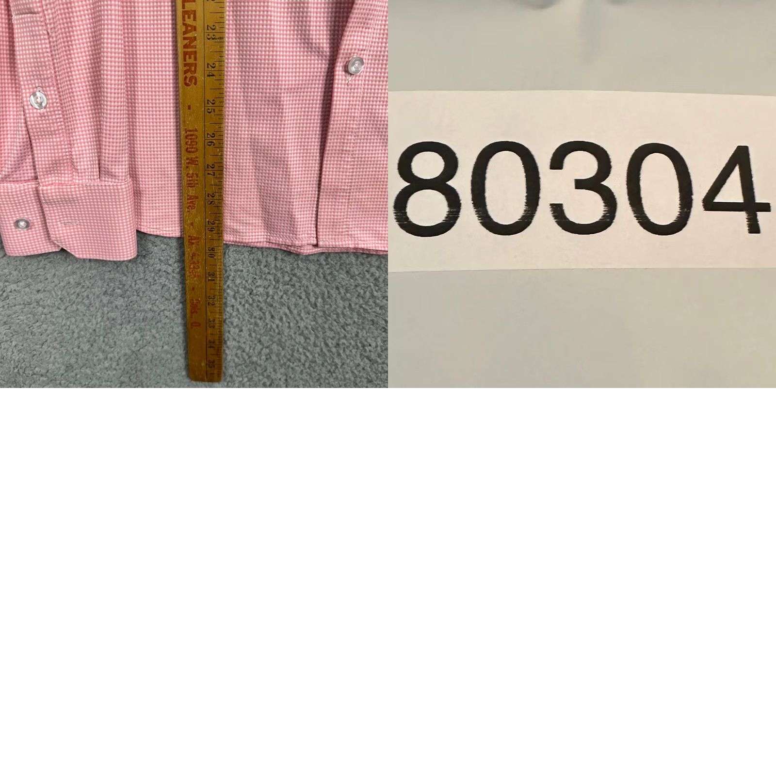 Mizzen+Main Mizzen+Main Shirt Button Up Mens Large Pink White Check Standard Fit Long Sleeve Size US L / EU 52-54 / 3 - 8 Thumbnail