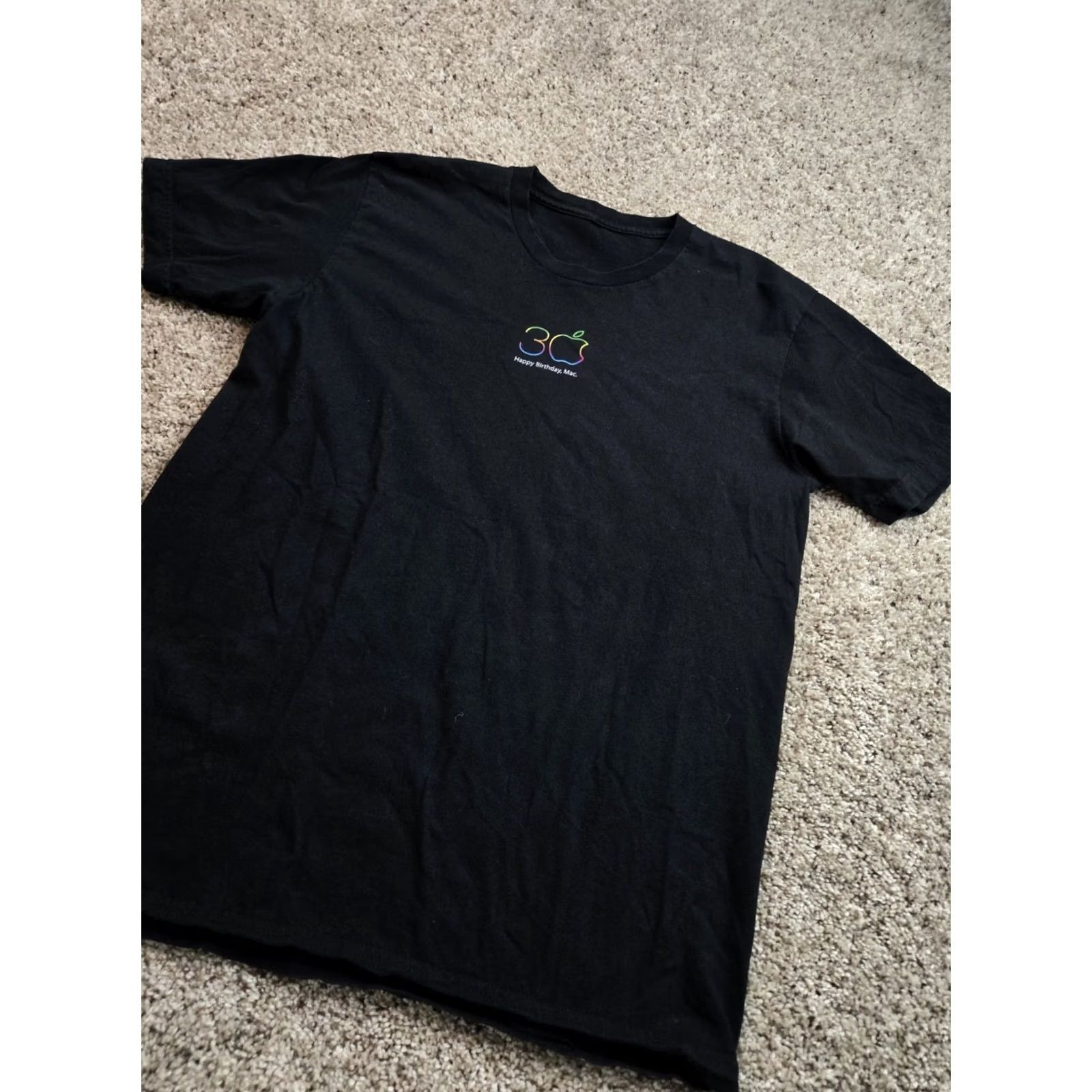 Apple Apple Mac 30th Anniversary Shirt Mens Large Black Short Sleeve Rainbow Graphic Shirt Mens L Black Rainbow Graphic Logo 30th Anniversary Vintage? No Size US L / EU 52-54 / 3 - 2 Thumbnail