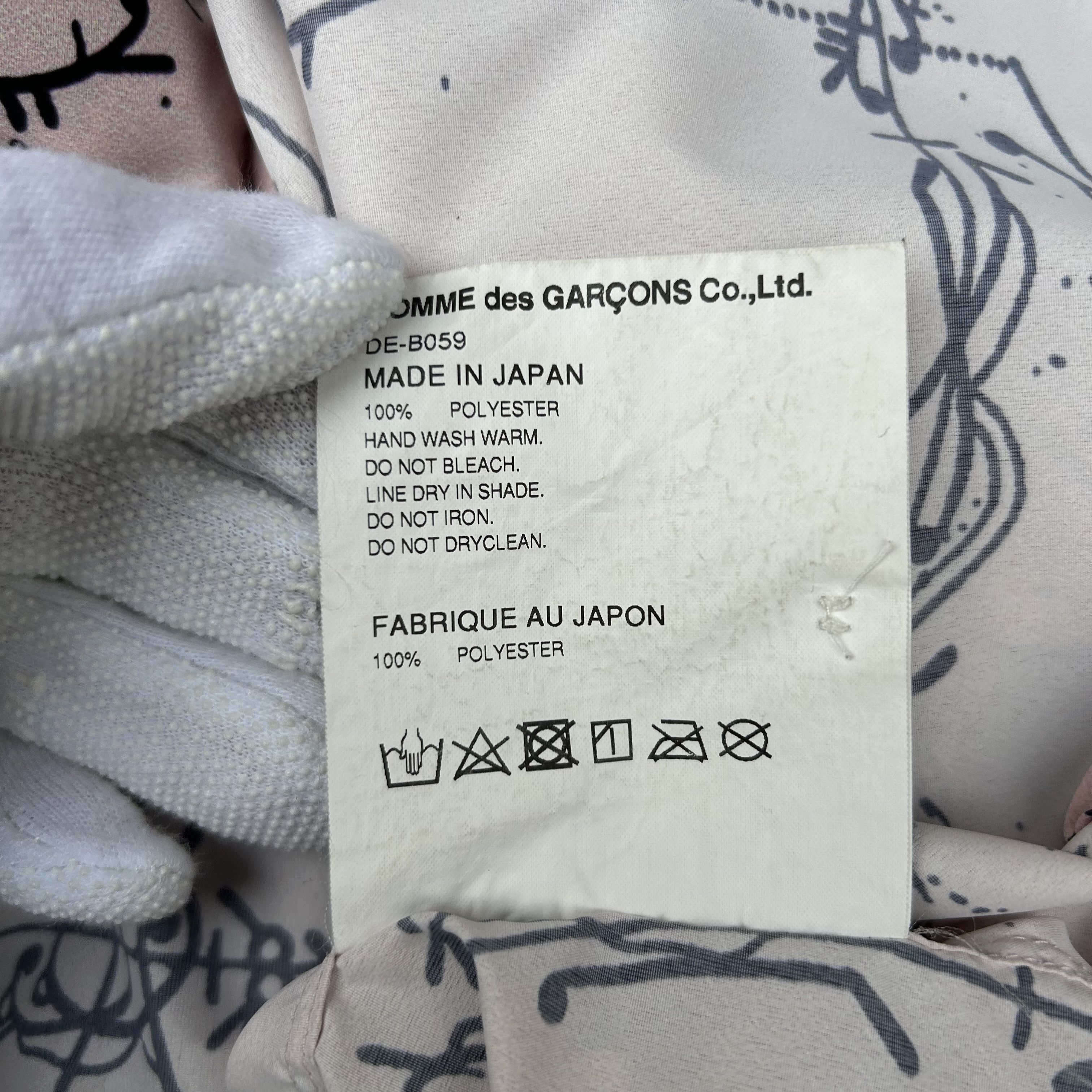 Comme des Garcons CDG Homme Deux Light Pink Musical Notes Shirt Button Up Size US M / EU 48-50 / 2 - 8 Thumbnail