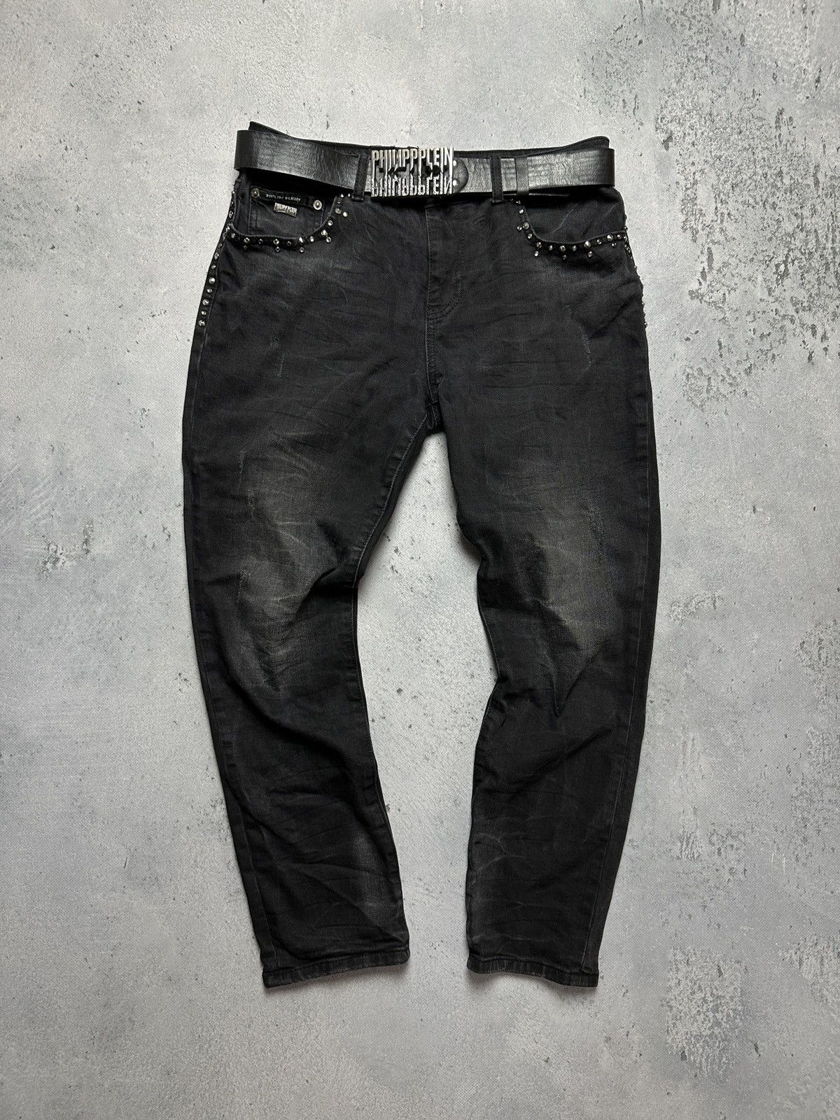 Philipp Plein Philipp Plein Boyfriend Opium Jeans With a Belt Avant Garde Size 32" / US 10 / IT 46 - 1 Thumbnail