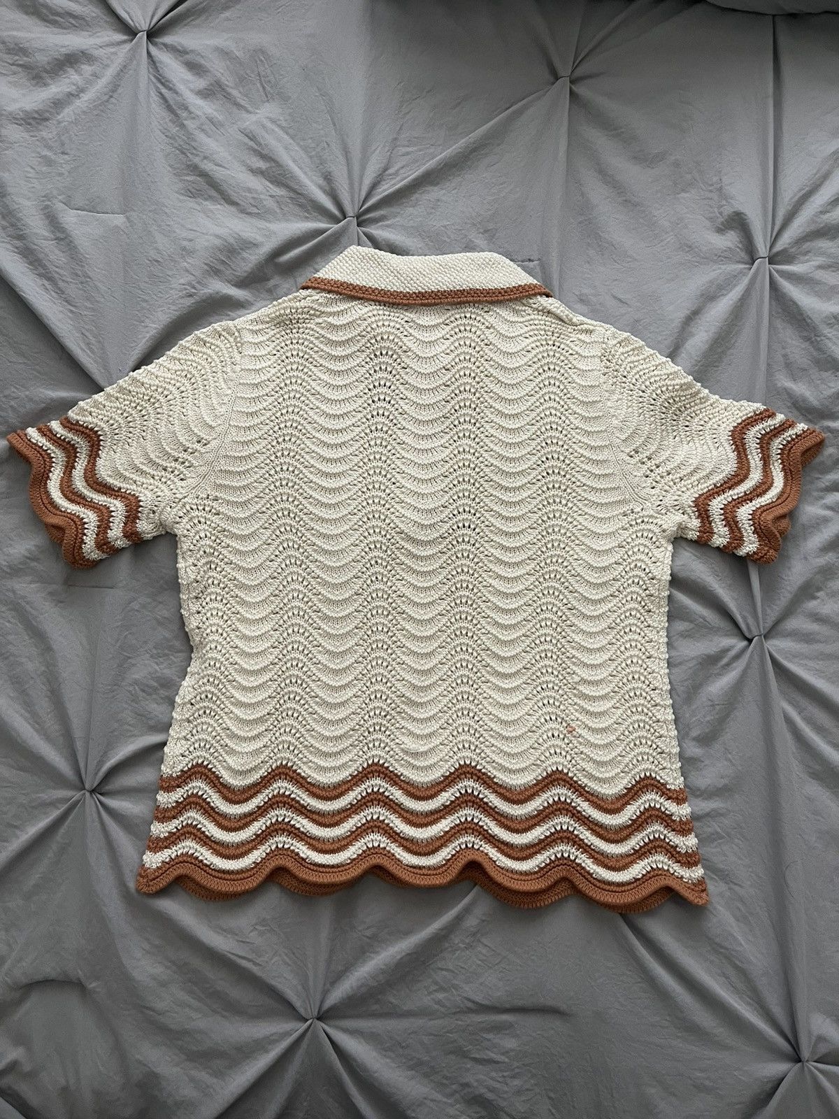 Zimmermann ZIMMERMANN JUNIE TEXTURED KNIT POLO Size S / US 4 / IT 40 - 2 Thumbnail