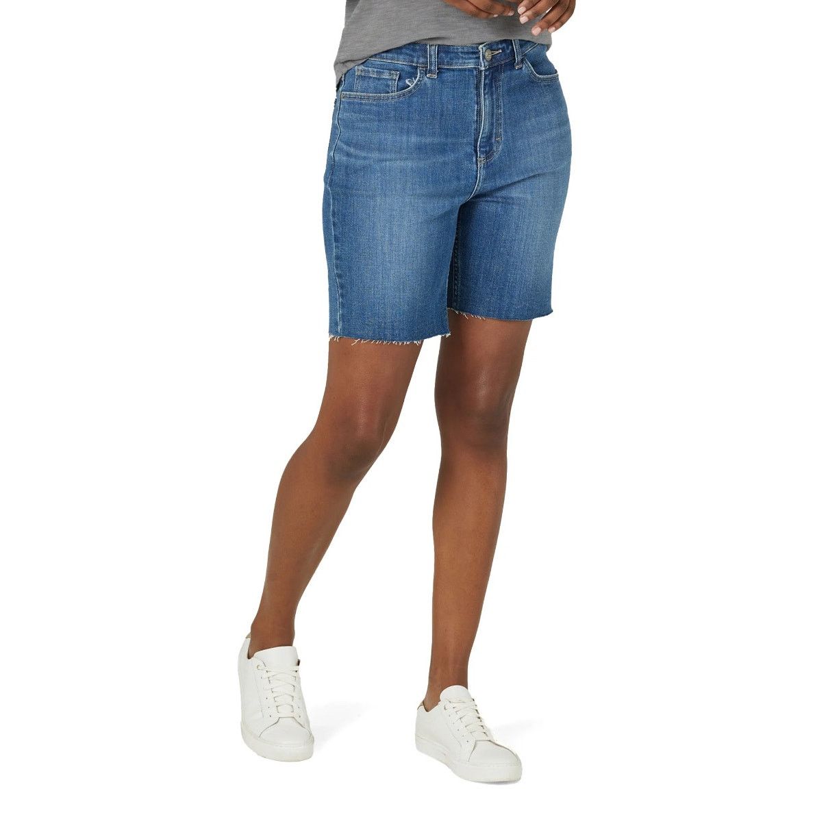 Lee Heritage Womens Cut Off Short classic Bermuda soft stretch Size 32" / US 10 / IT 46 - 1 Thumbnail
