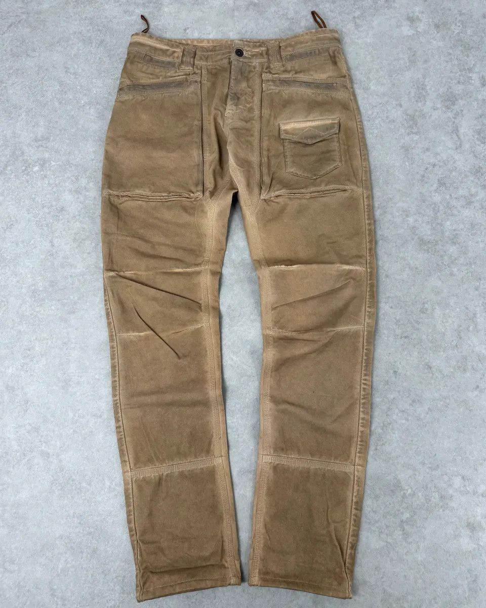 Dolce & Gabbana 2000s Dolce & Gabbana Camel Waxed Effect Pants Size US 32 / EU 48 - 4 Thumbnail