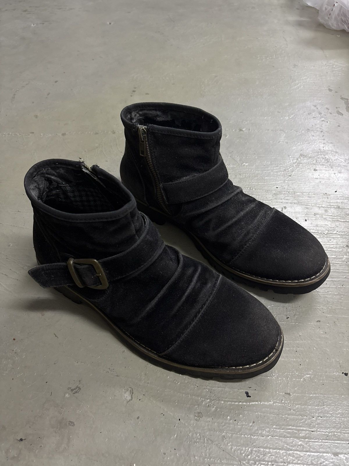 Dirk Bikkembergs Suede Slouch Engineered Zipper Boots Size US 8.5 / EU 41-42 - 2 Thumbnail
