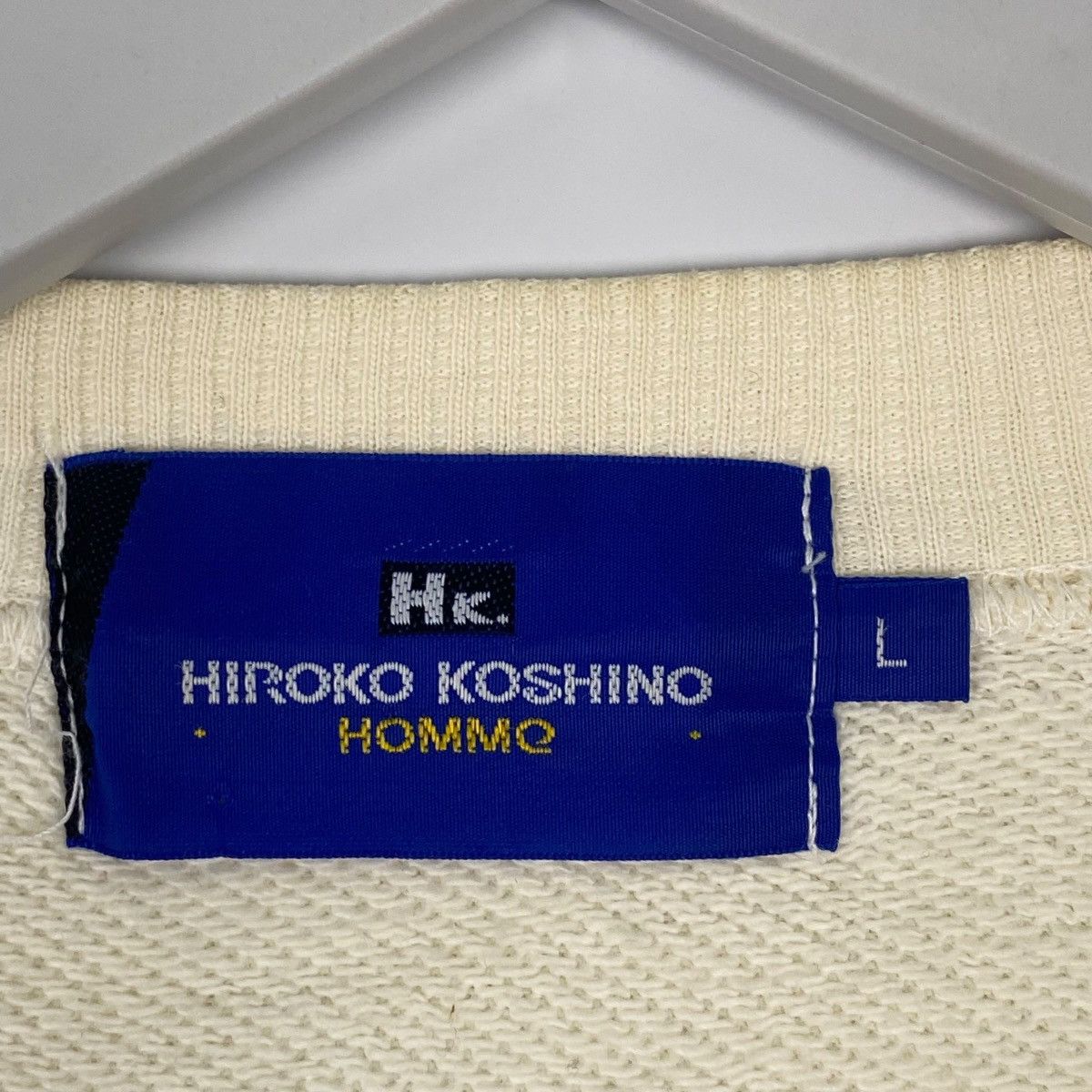Other Vintage 90s Hiroko Koshino Embroidered Crewneck Sweatshirt Size US L / EU 52-54 / 3 - 6 Thumbnail
