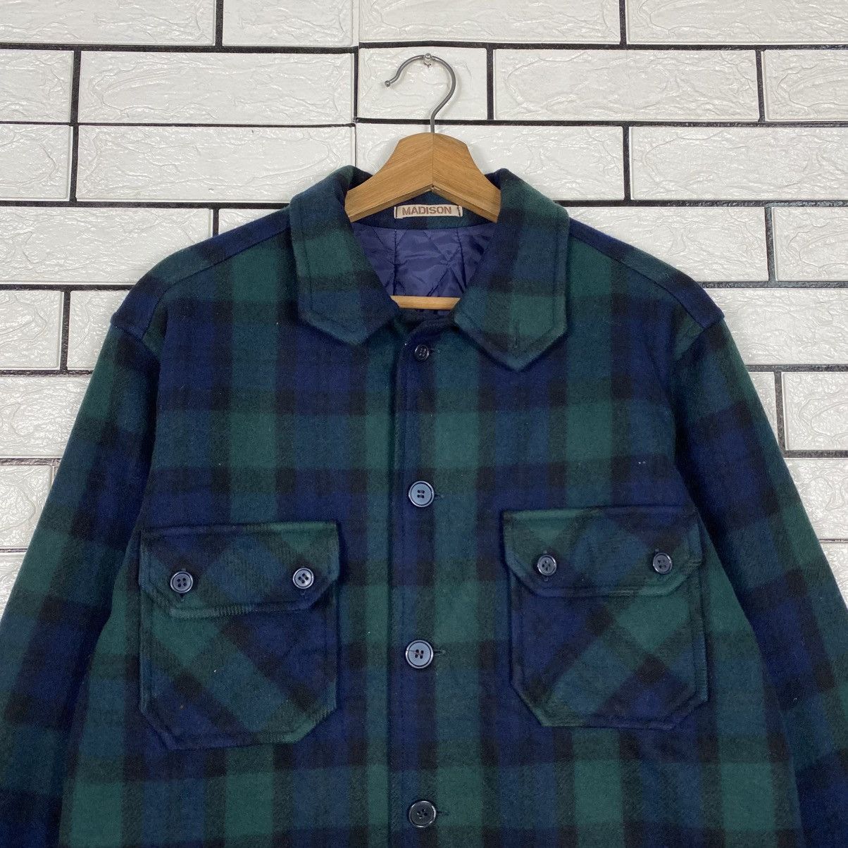 Issey Miyake Vintage Wool Chore Jacket Madison Tartan Design Check Size US L / EU 52-54 / 3 - 4 Thumbnail