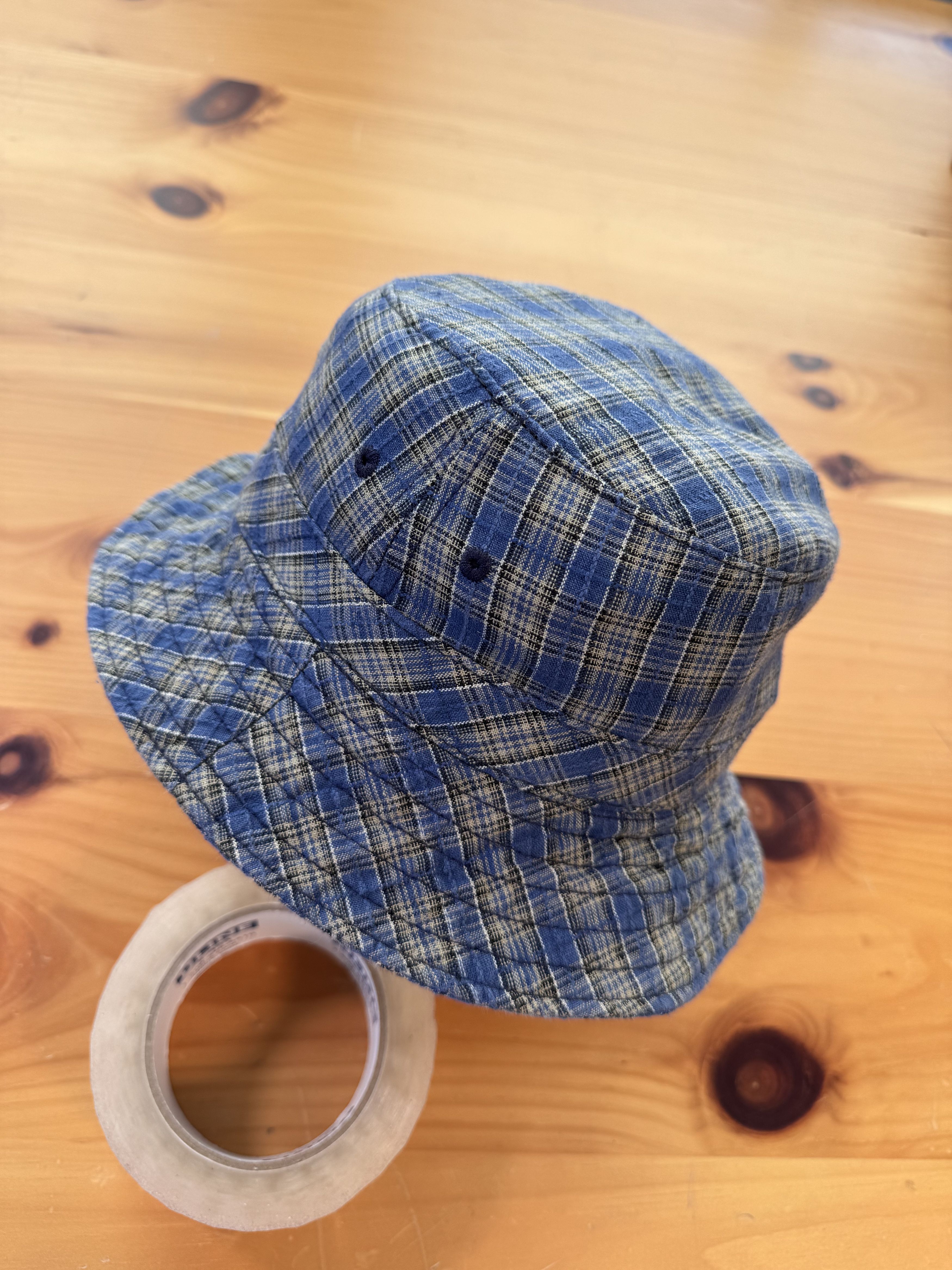 Nike Vintage 90's Nike Plaid Bucket Hat Size ONE SIZE - 7 Thumbnail
