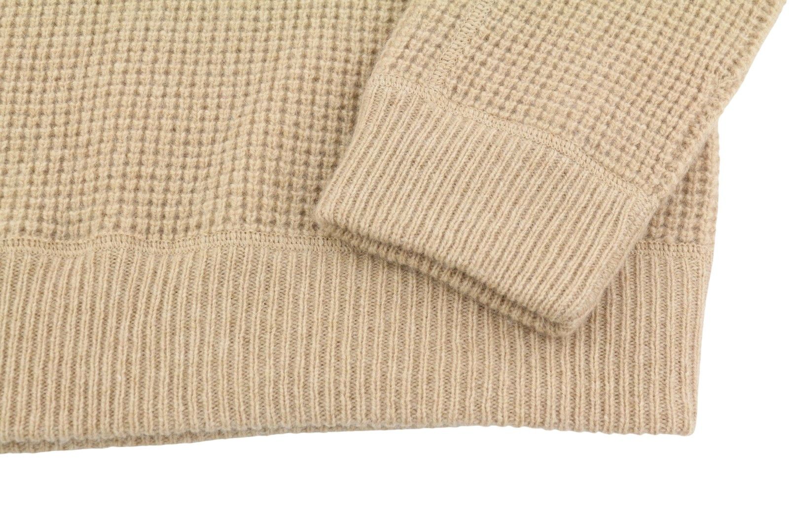 Ralph Lauren BROWN L Wool Alpaca Waffle Knit Pullover 86934 Size US L / EU 52-54 / 3 - 6 Thumbnail