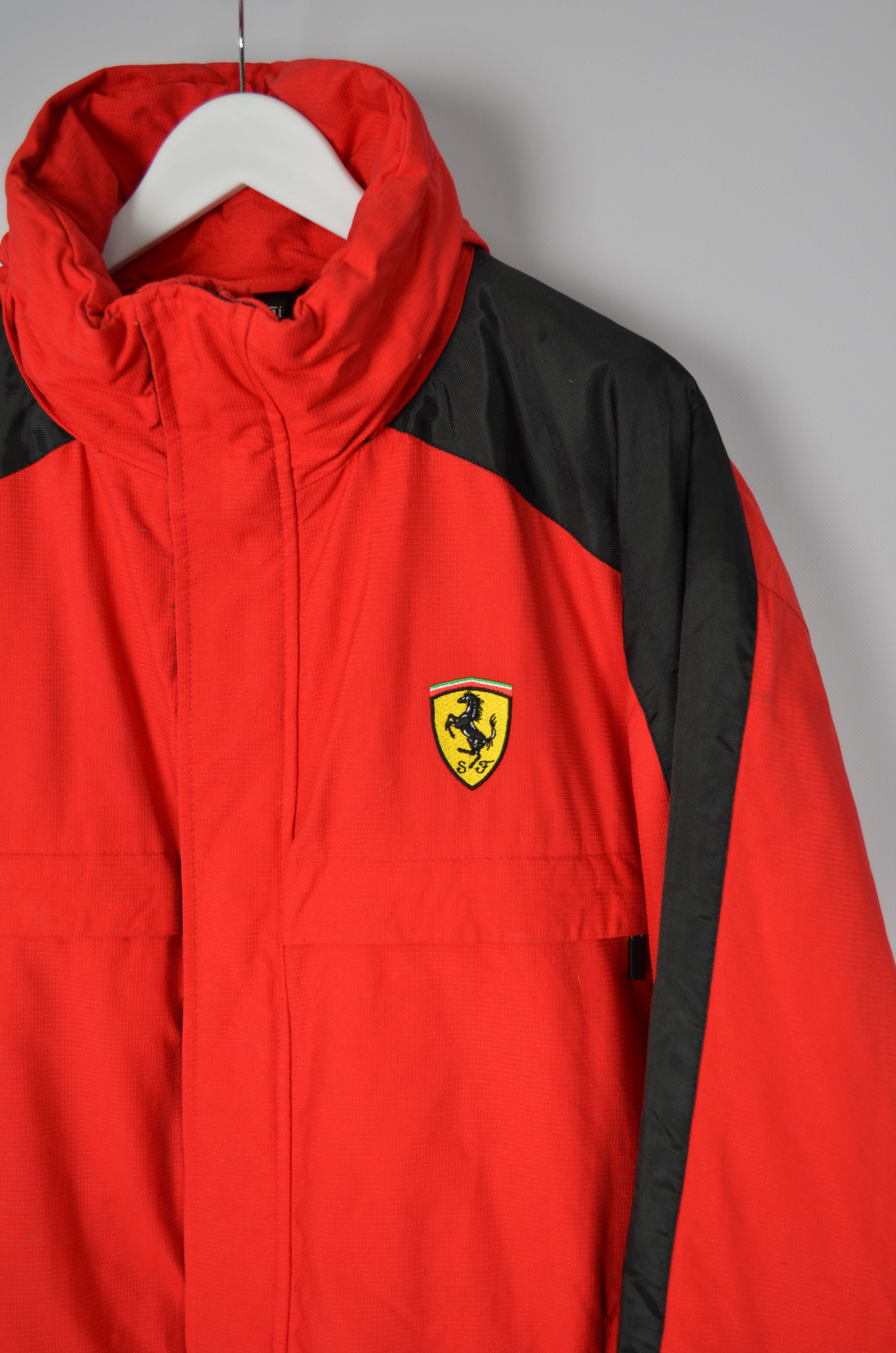 Ferrari Vintage Ferrari Racing Hooded Full Zip Red Logo Jacket XXL Size US XXL / EU 58 / 5 - 4 Thumbnail