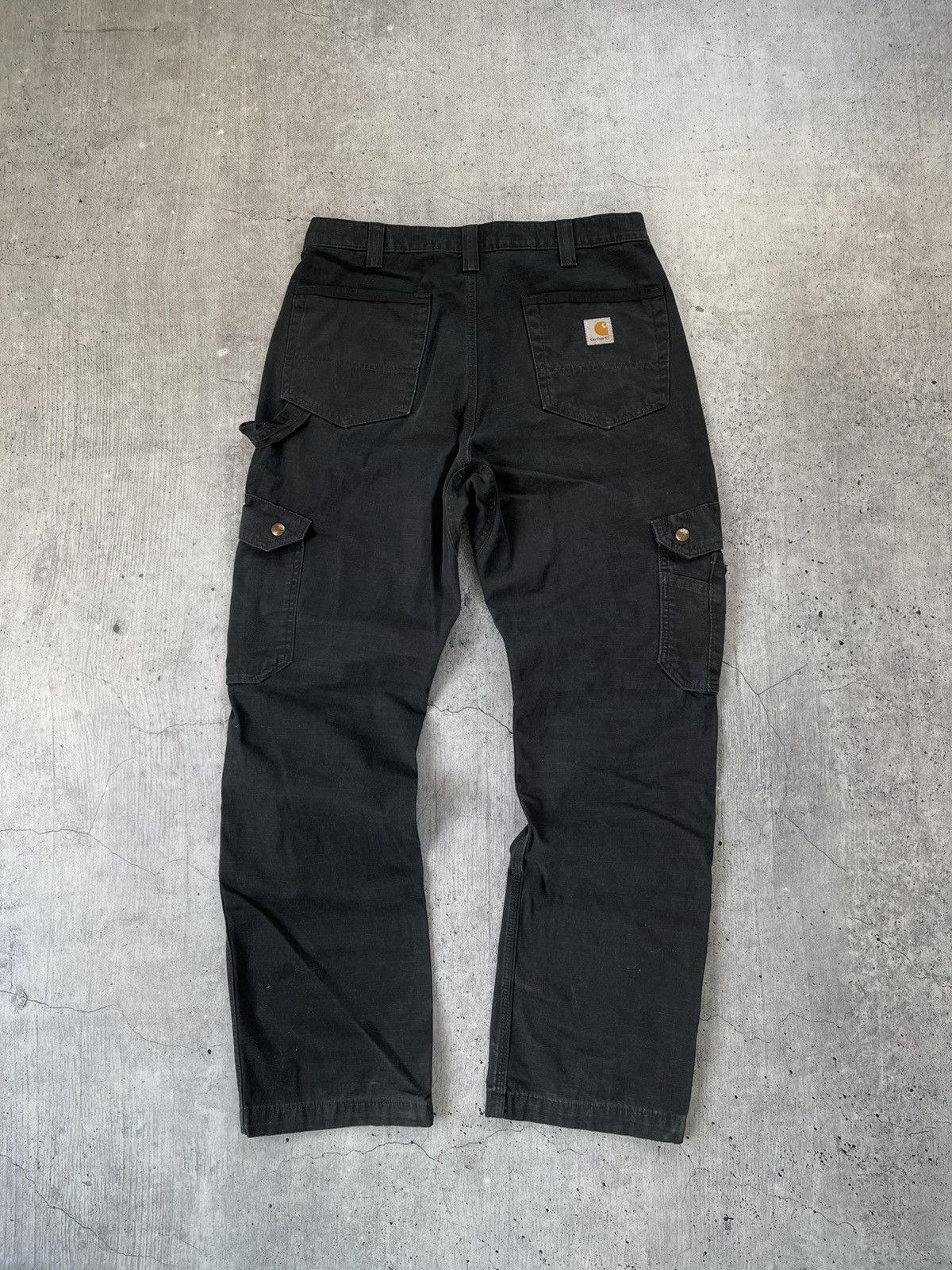 Carhartt × Vintage (33x32) Crazy Faded Vintage Carhartt Carpenter Pants Size US 33 - 1 Thumbnail