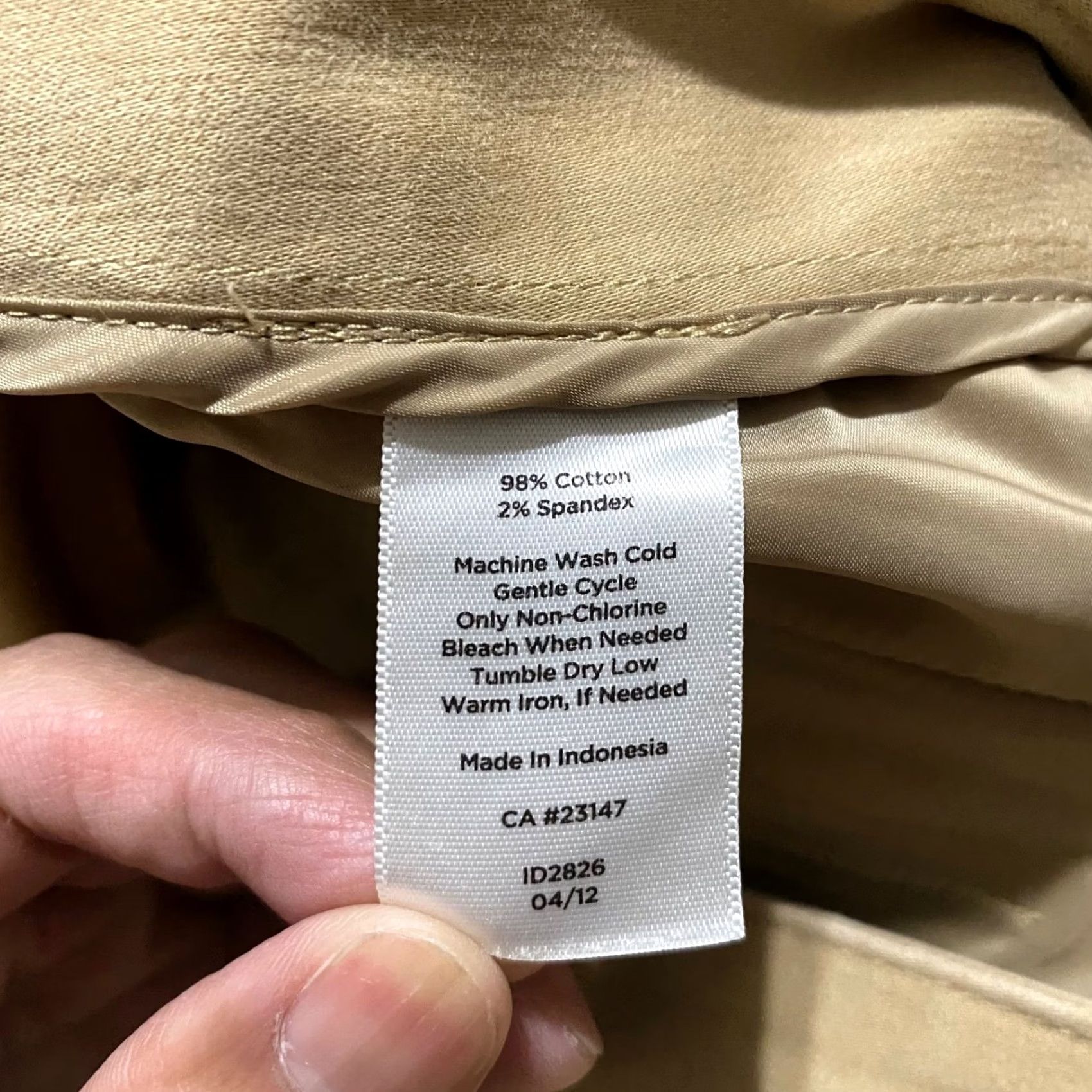 Talbots Talbots Womens 10 Beige Straight Dress Pants Mid Rise Business Office Size 32" / US 10 / IT 46 - 4 Thumbnail