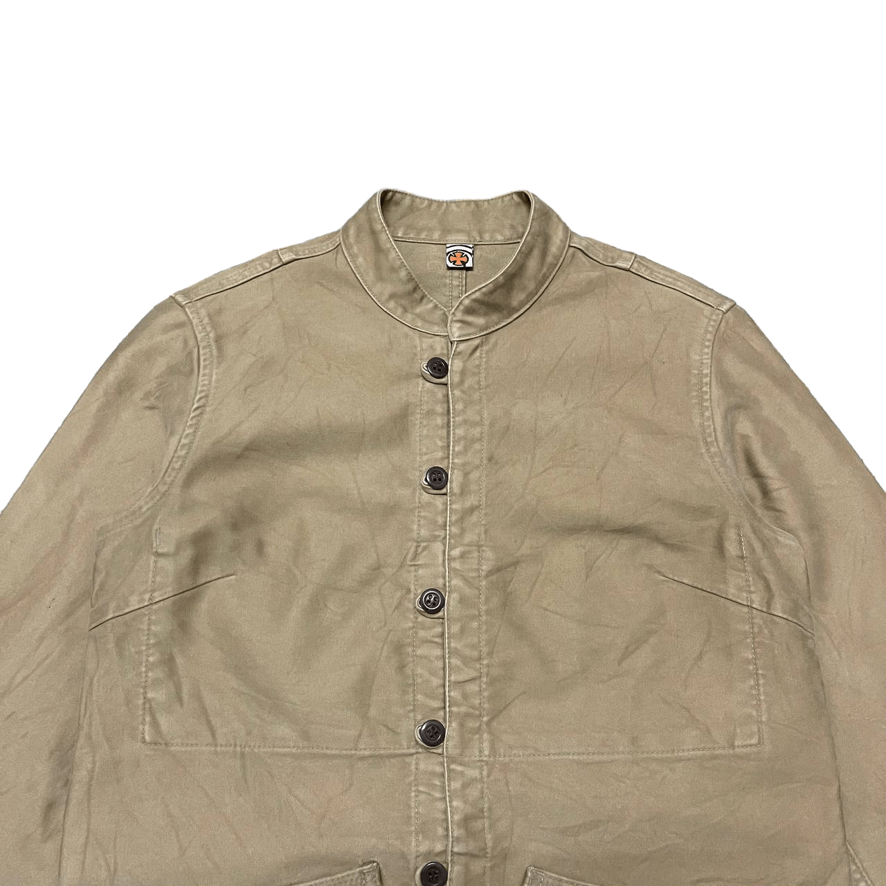 Japanese Brand Vintage Gowest Yellow Division Collarless Jacket Size US S / EU 44-46 / 1 - 2 Thumbnail