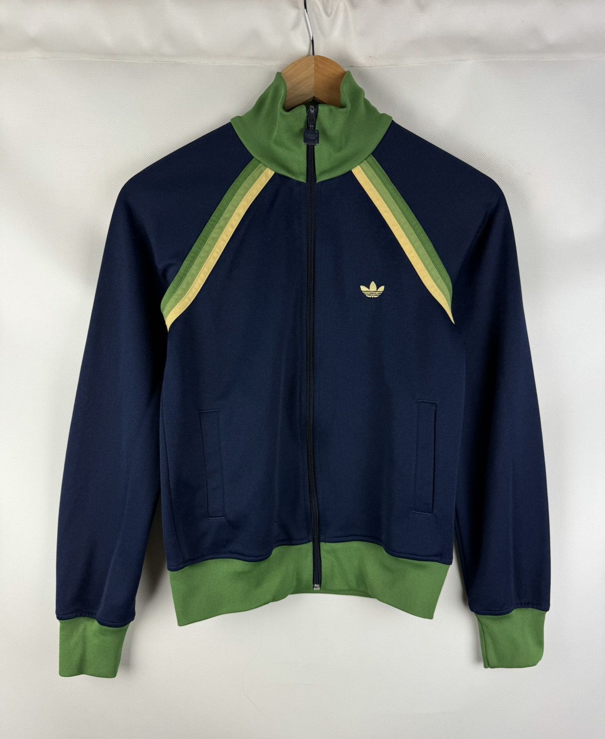 Adidas Adidas Originals VTG Trefoil Logo Full ZipTrack Top Jacket Size S / US 4 / IT 40 - 1 Thumbnail